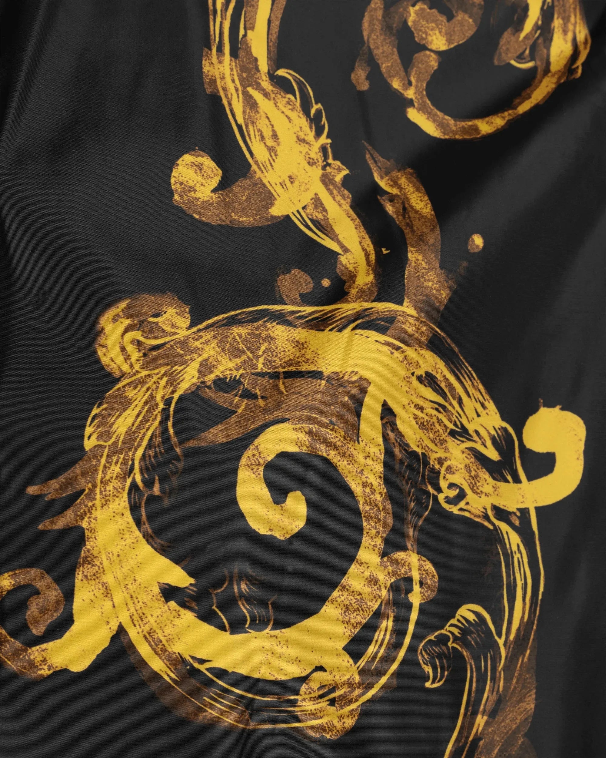 Watercolor Barocco Couture Hooded Windbreaker - DIHSAN