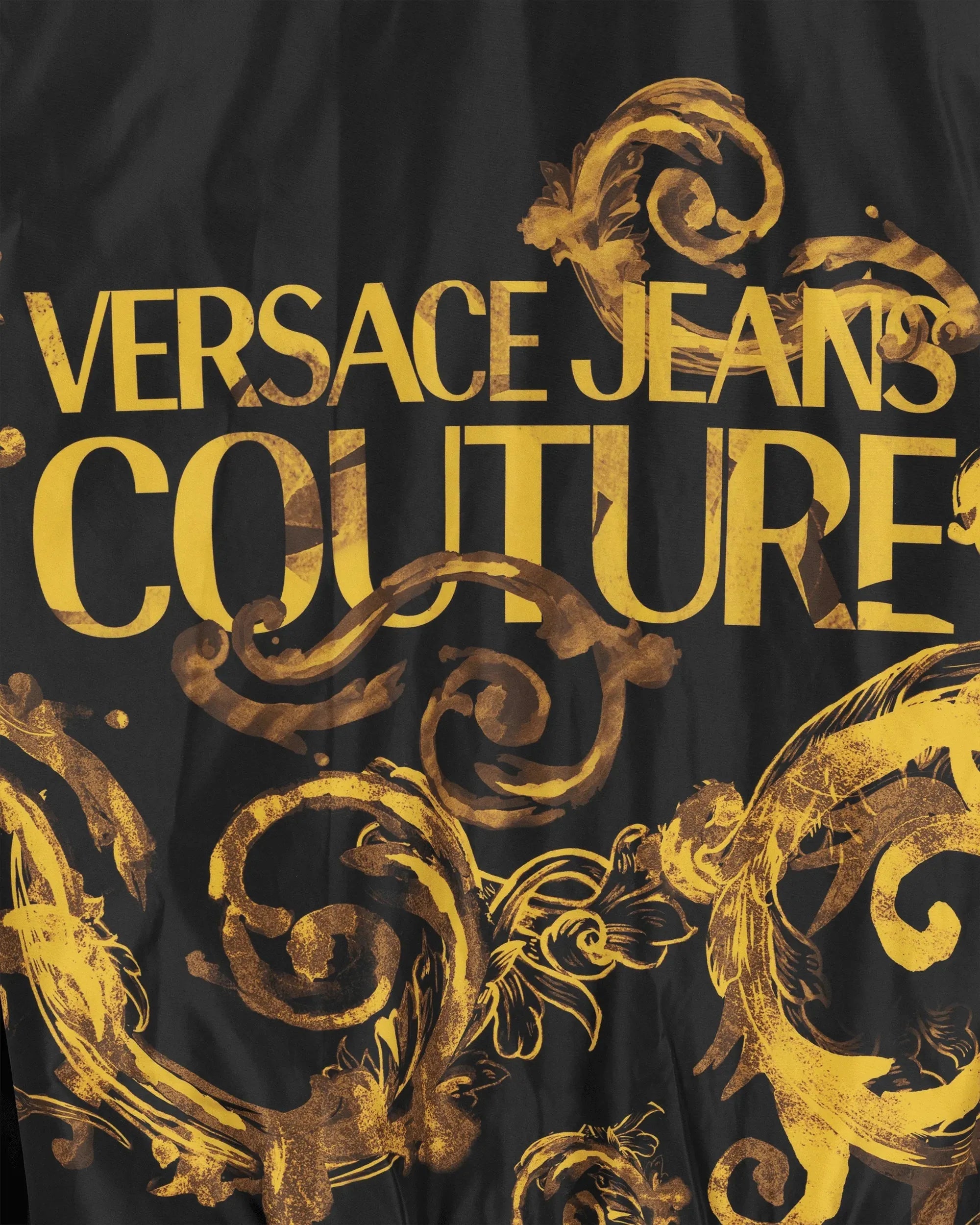 Watercolor Barocco Couture Hooded Windbreaker - DIHSAN