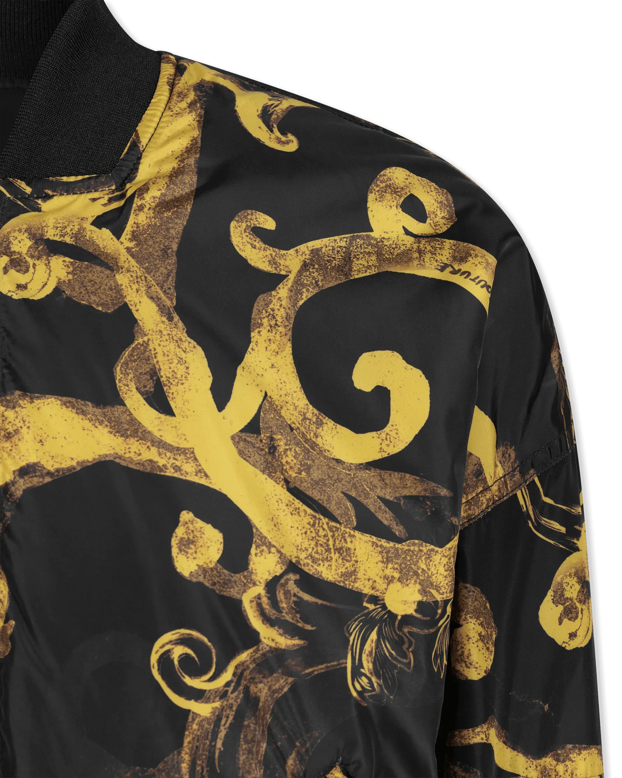 Watercolor Barocco Couture Reversible Bomber Jacket - DIHSAN