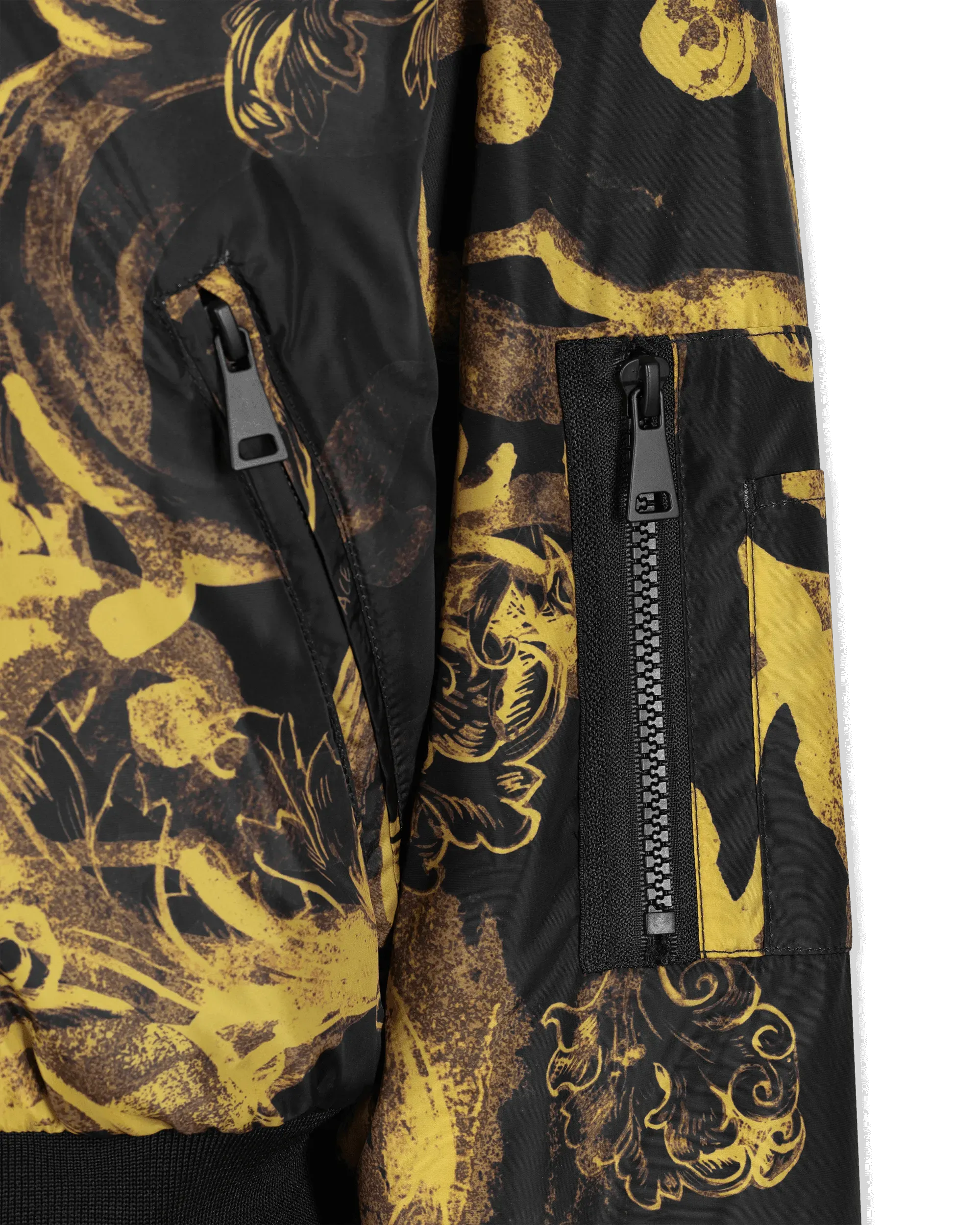 Watercolor Barocco Couture Reversible Bomber Jacket - DIHSAN