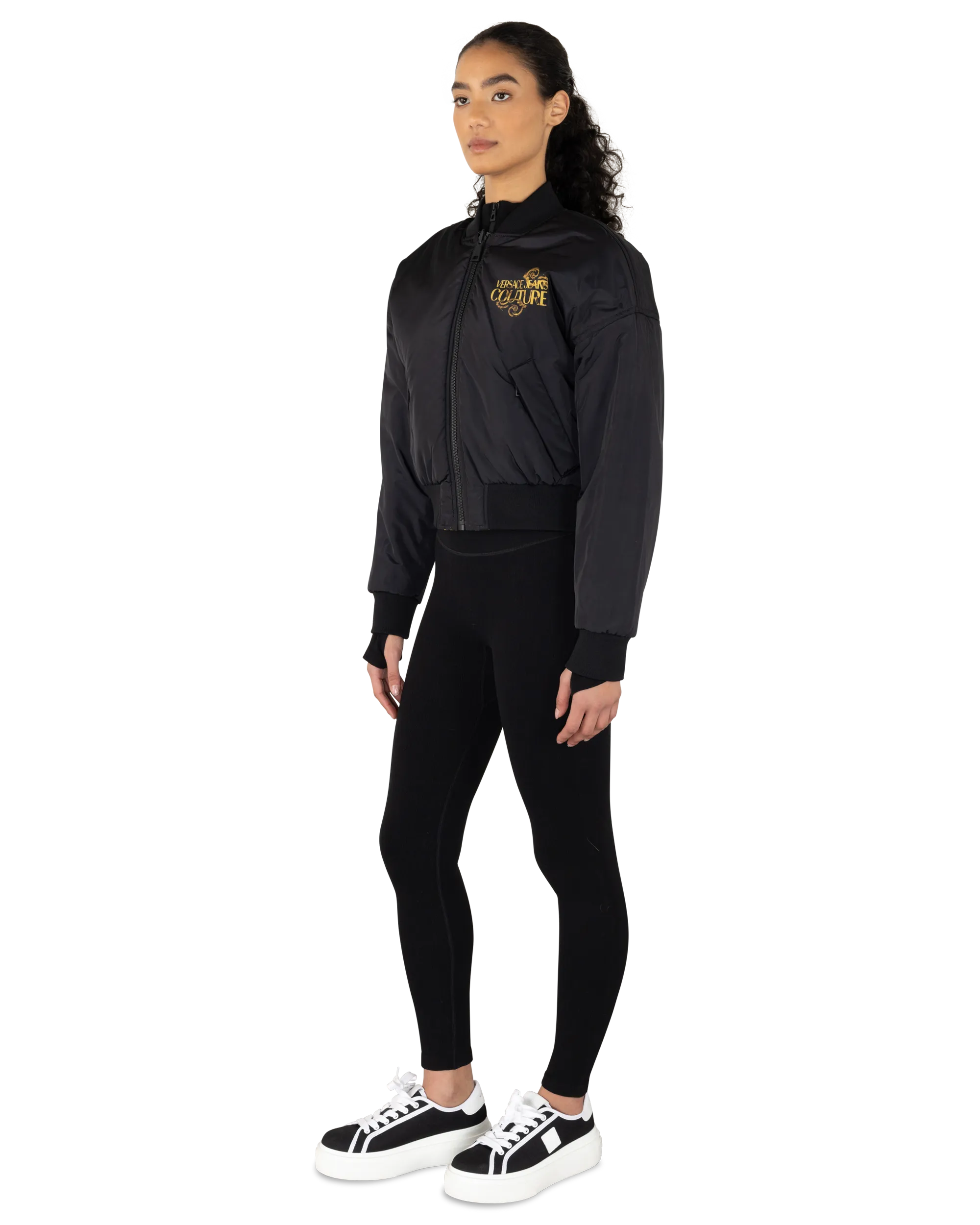 Watercolor Barocco Couture Reversible Bomber Jacket