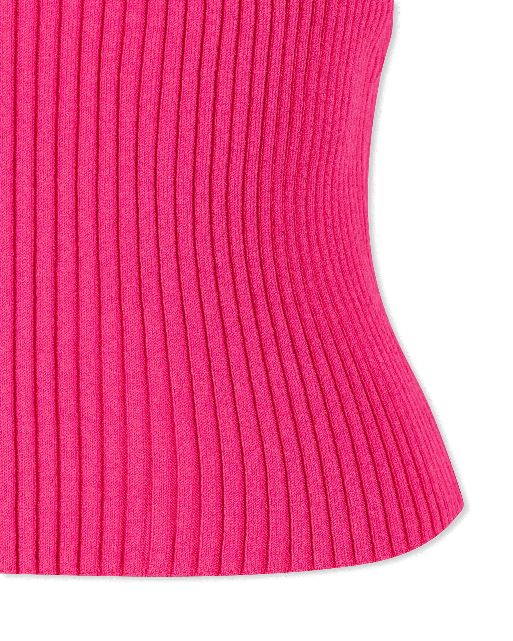 Ruffled Halterneck Knit Tank Top - DIHSAN