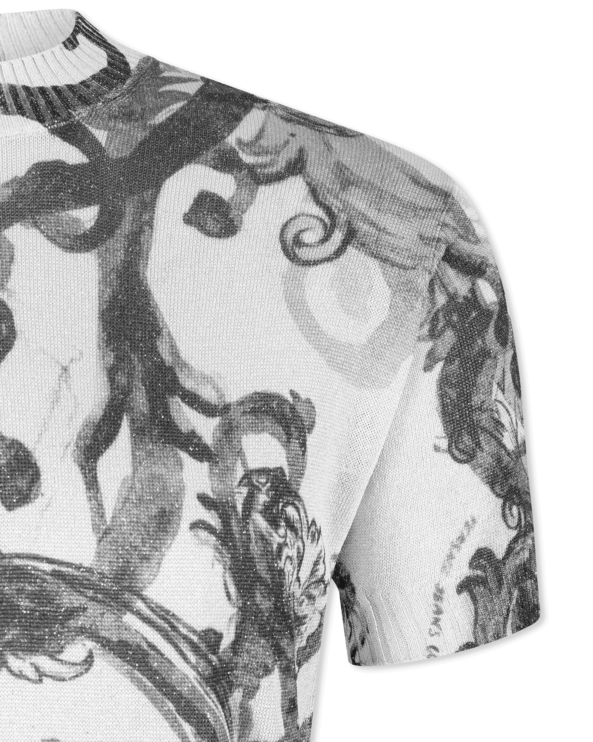 Watercolor Baroque Couture Knit Top - DIHSAN