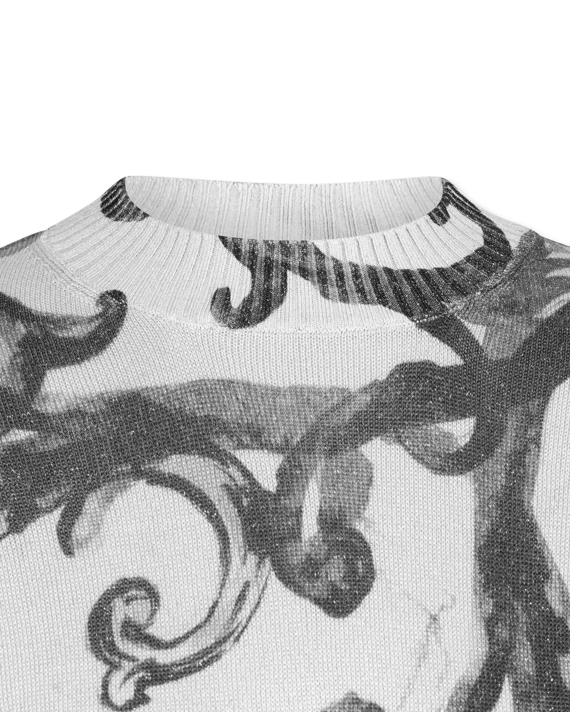 Watercolor Baroque Couture Knit Top - DIHSAN