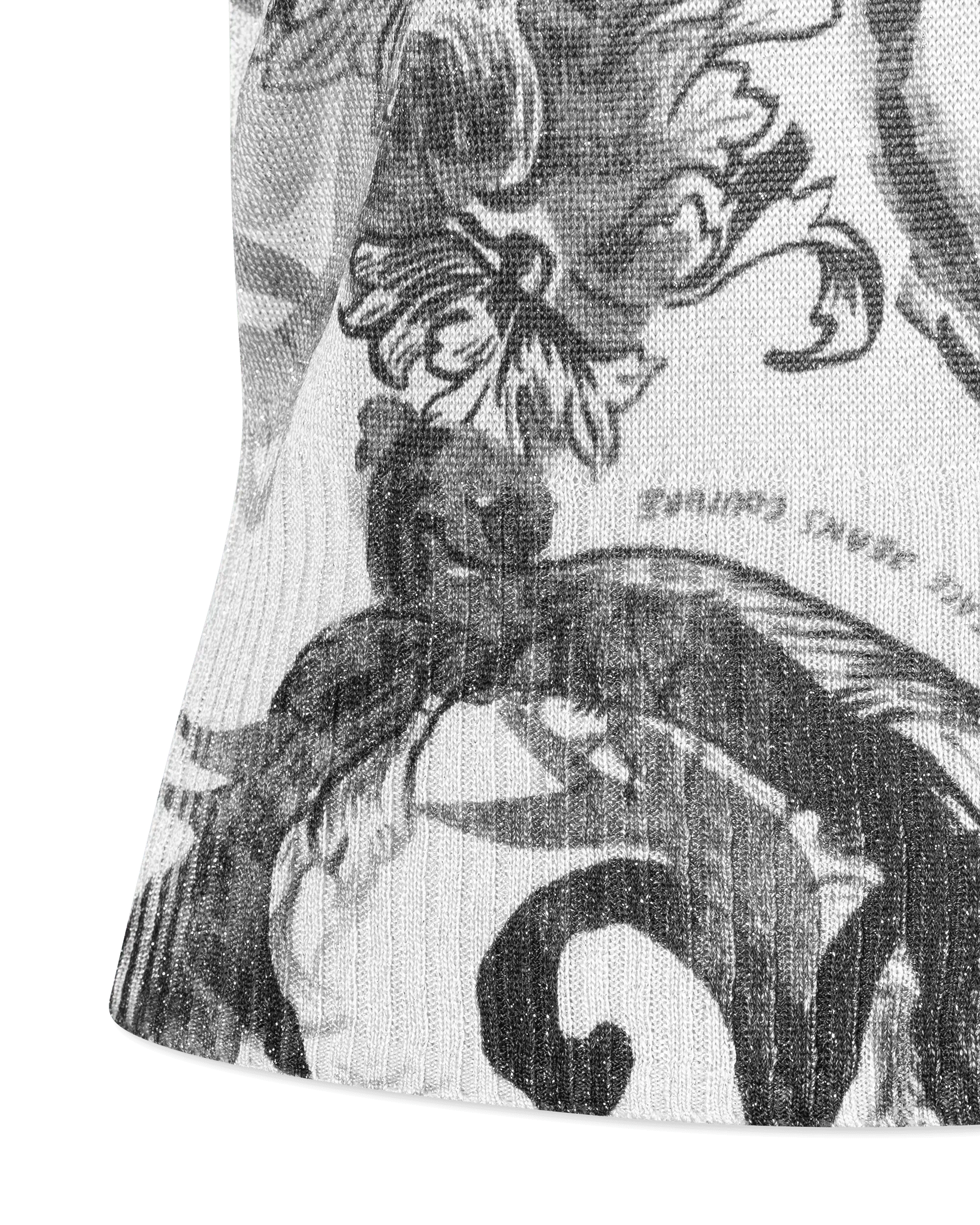 Watercolor Baroque Couture Knit Top - DIHSAN