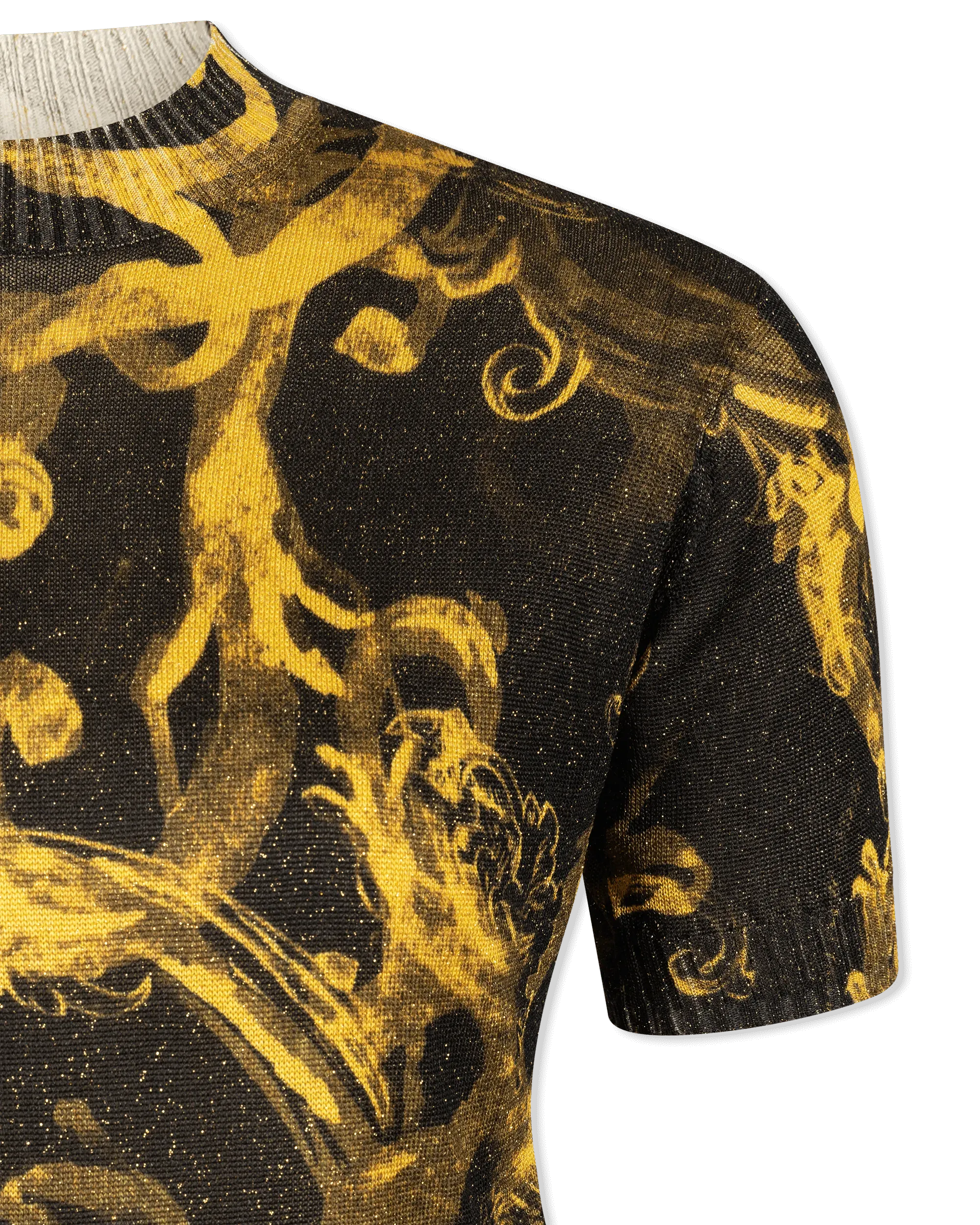 Watercolor Baroque Couture Knit Top - DIHSAN