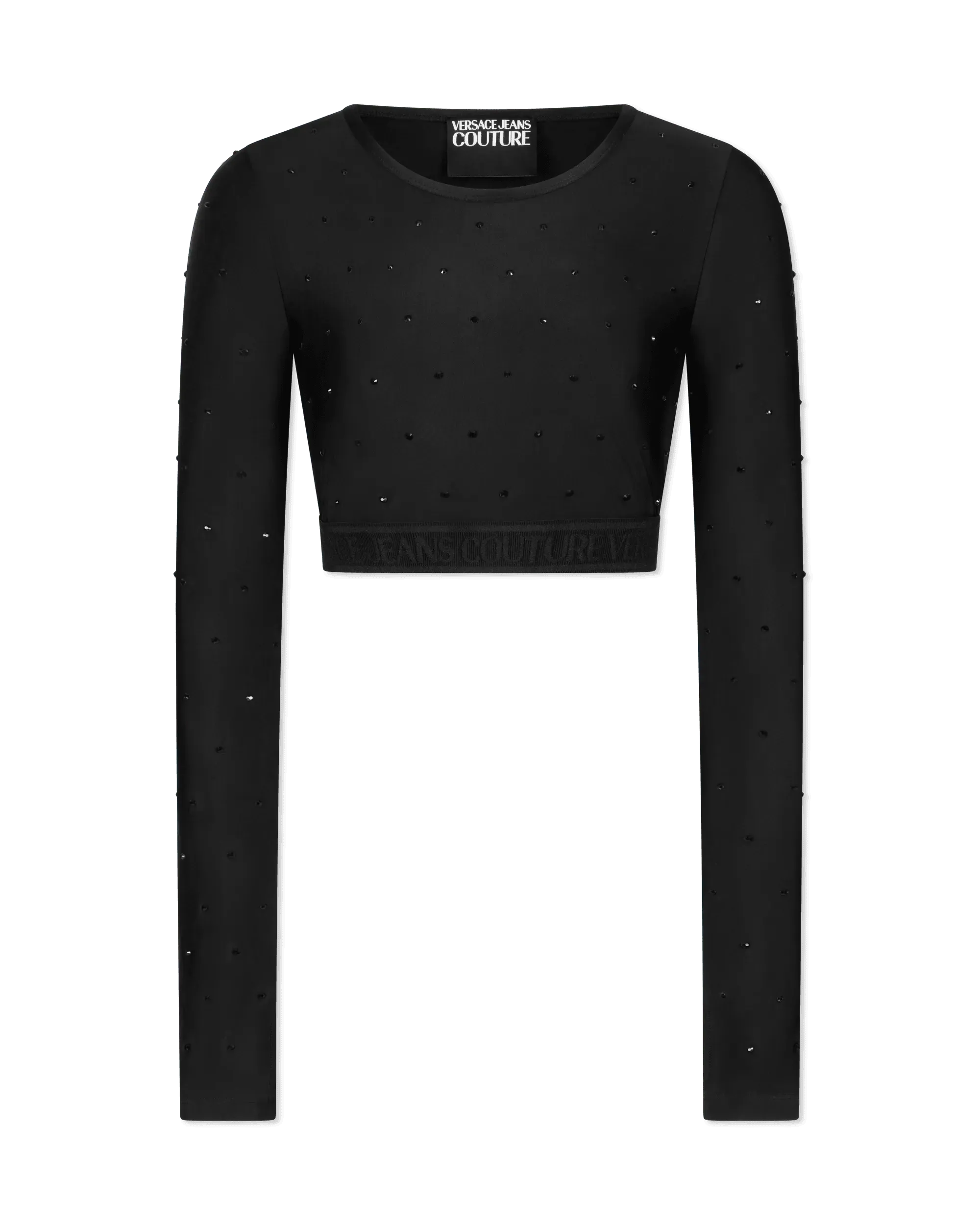 Crystal Embellished Crop Top - DIHSAN