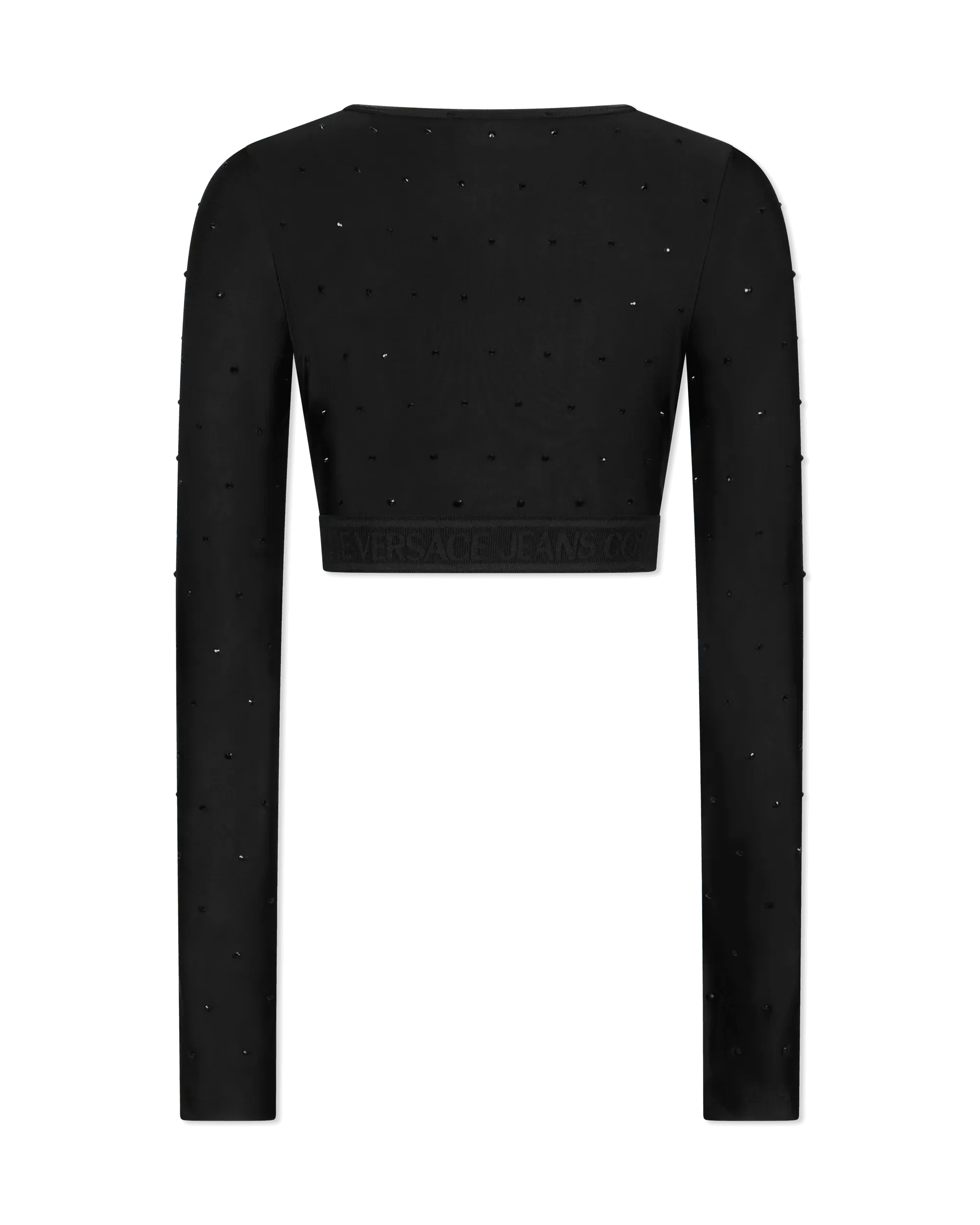 Crystal Embellished Crop Top - DIHSAN