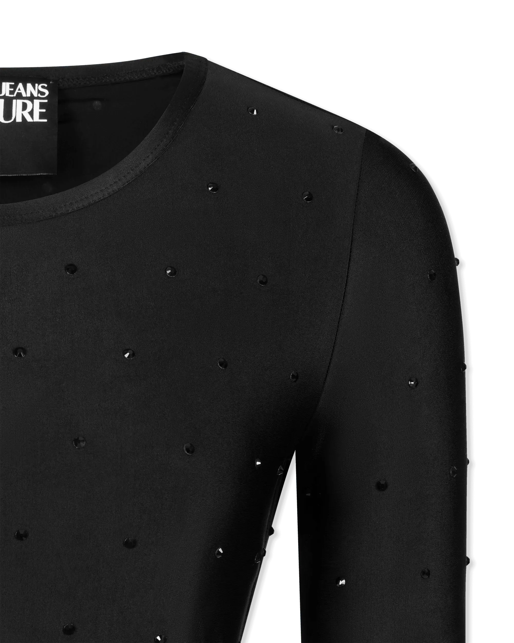 Crystal Embellished Crop Top - DIHSAN