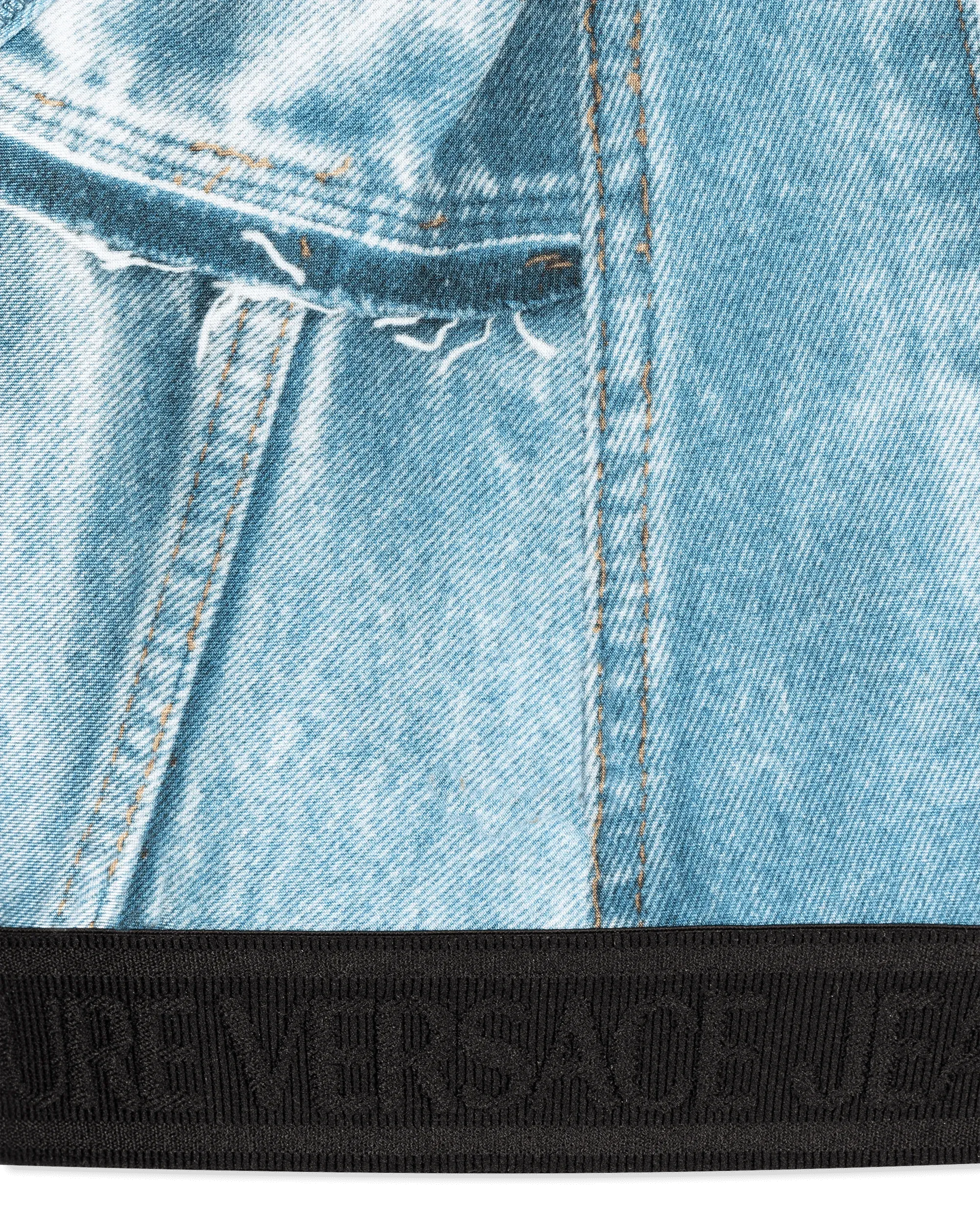 Denim Patchwork Crop Top - DIHSAN