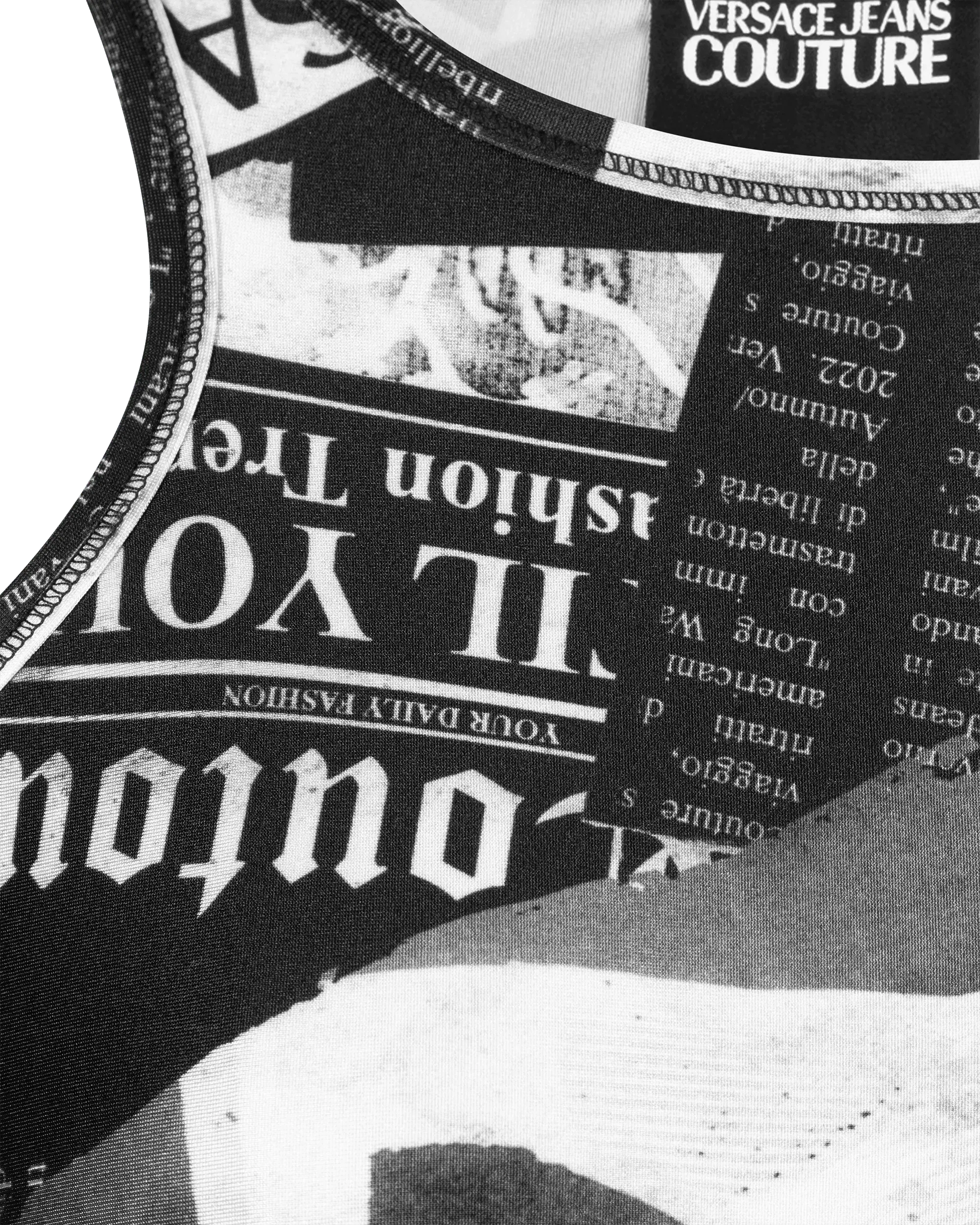 Magazine Print Crop Top - DIHSAN