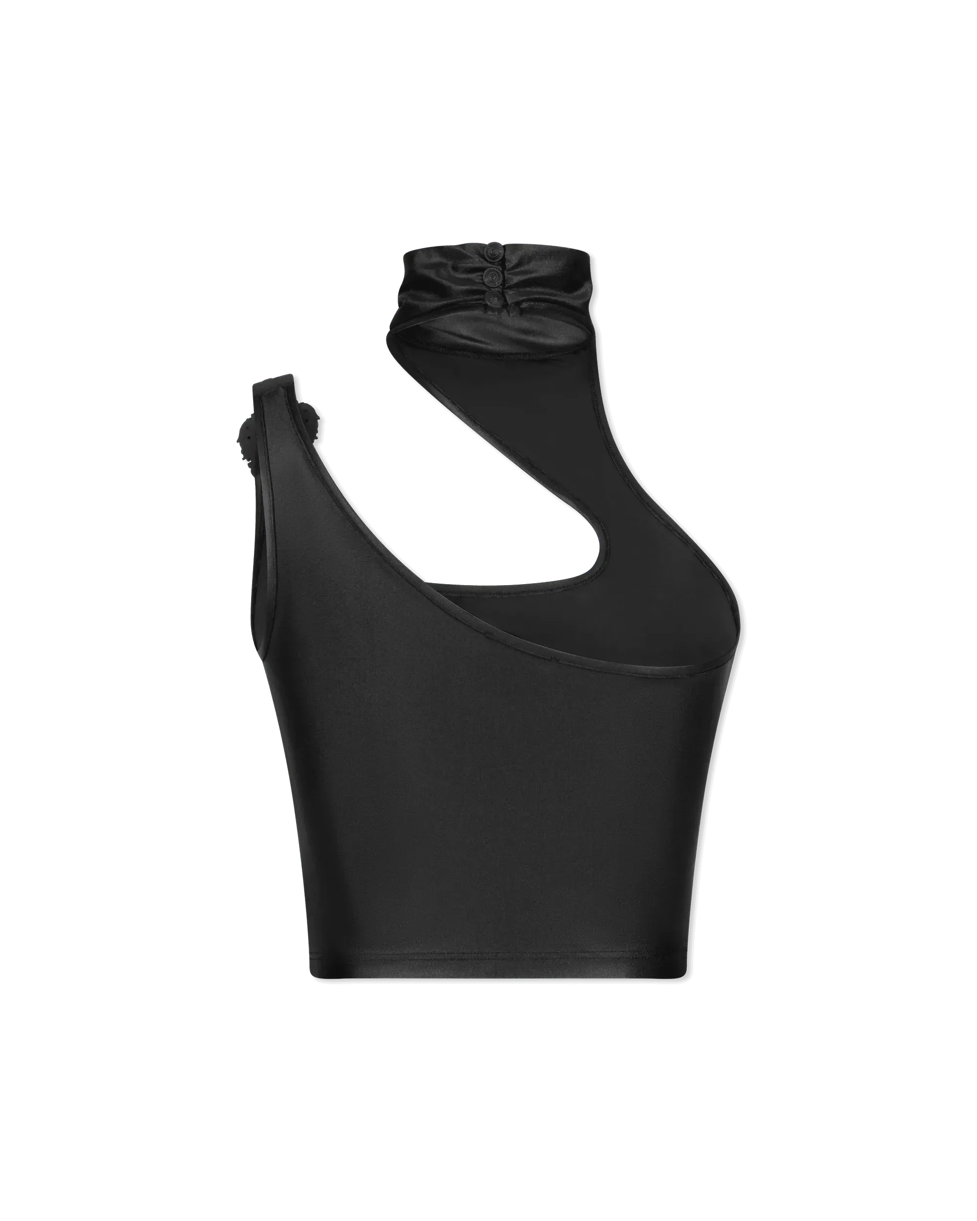 Buckle Embellished Crop Top - DIHSAN
