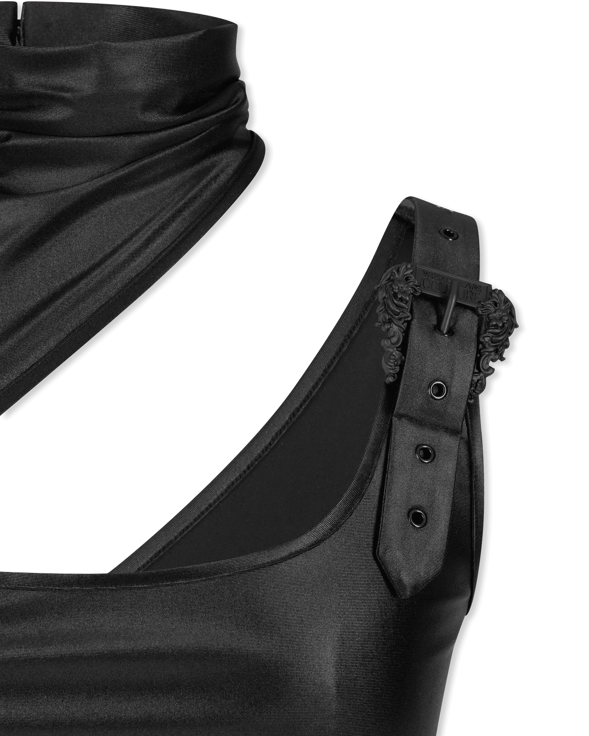 Buckle Embellished Crop Top - DIHSAN