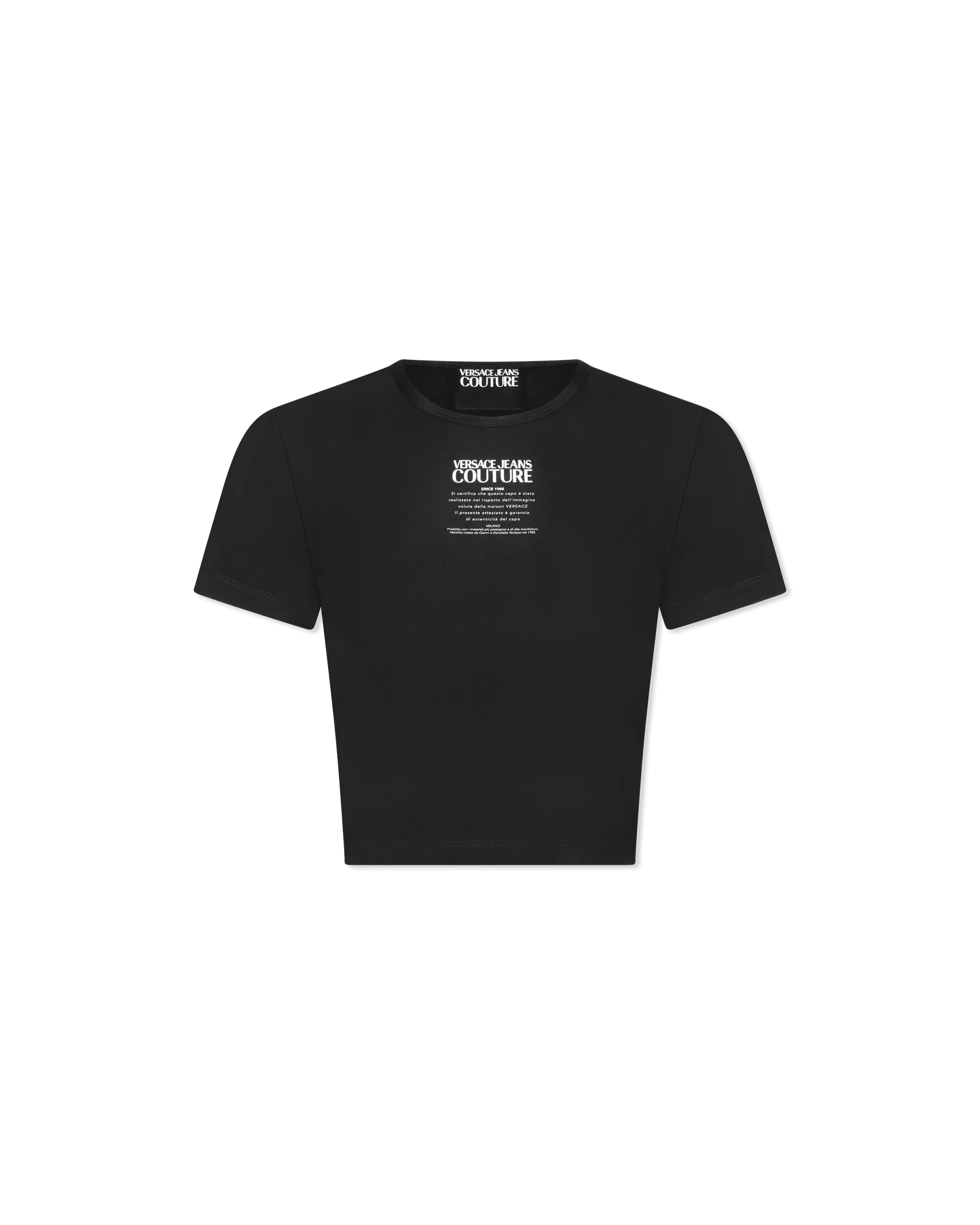 Logo Print Cropped T-Shirt - DIHSAN