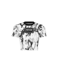 Ruched Watercolor Couture Crop Top - DIHSAN