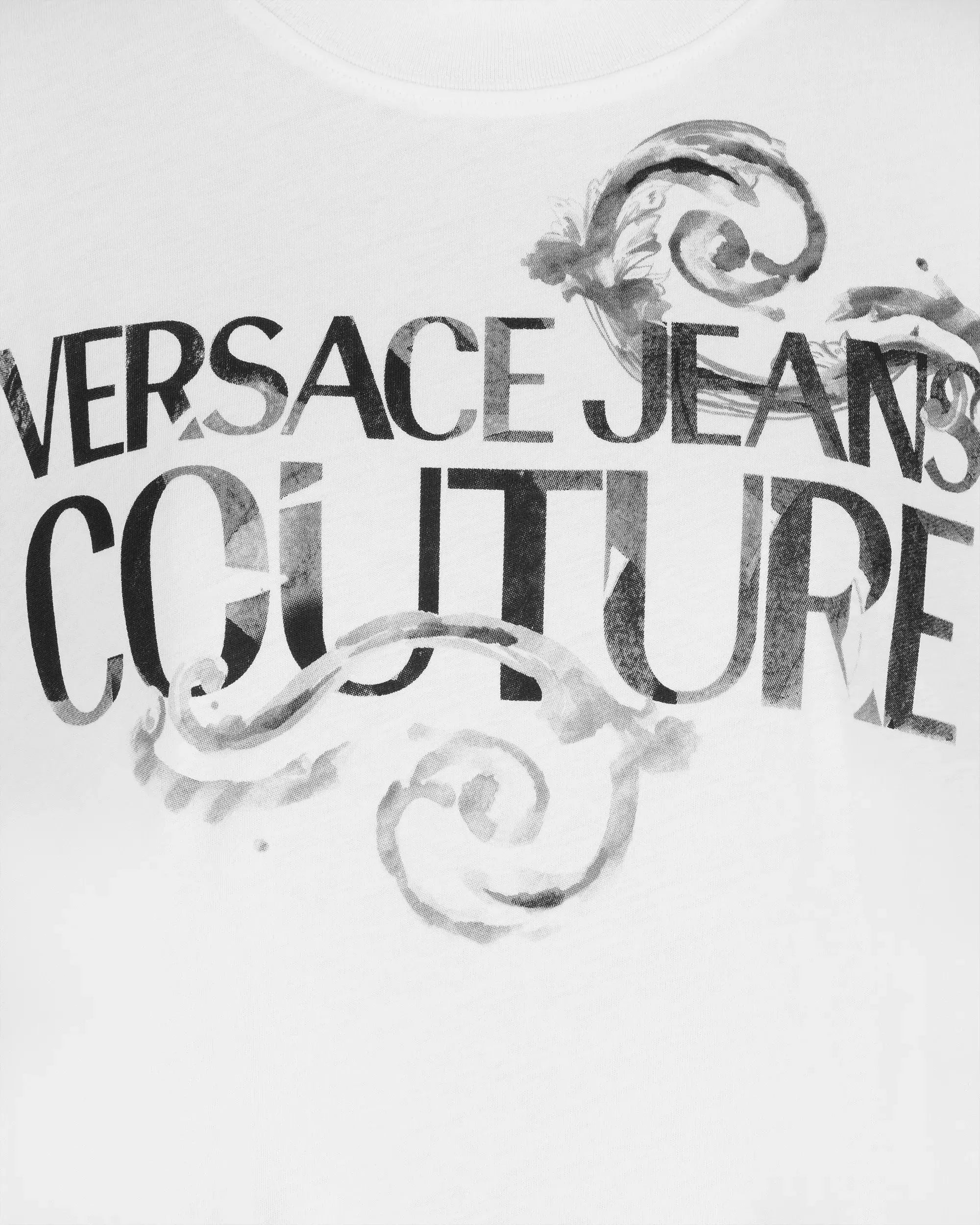 Half Sleeve Watercolor Couture Logo T-Shirt - DIHSAN
