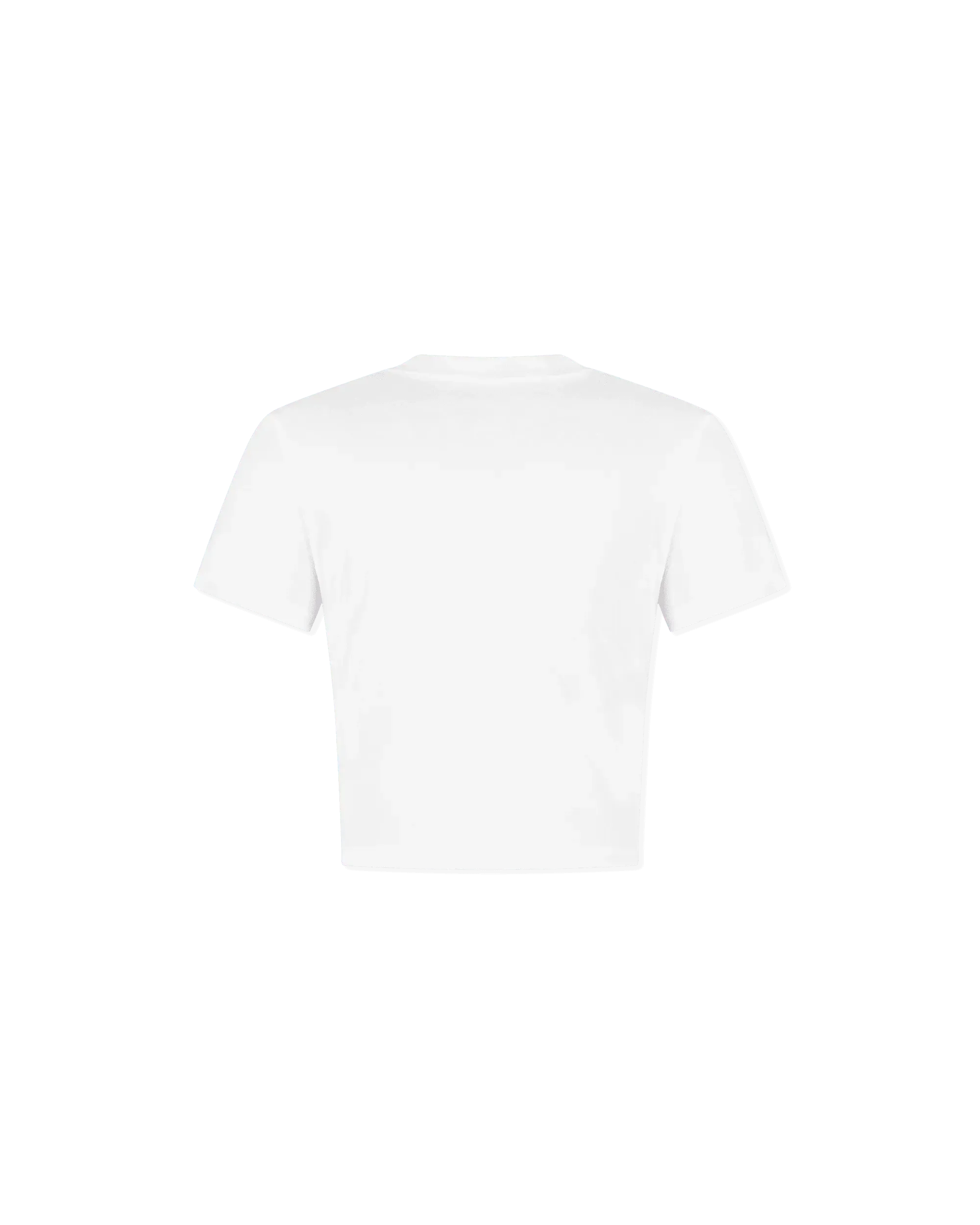Glitter V-Emblem Cropped T-Shirt - DIHSAN