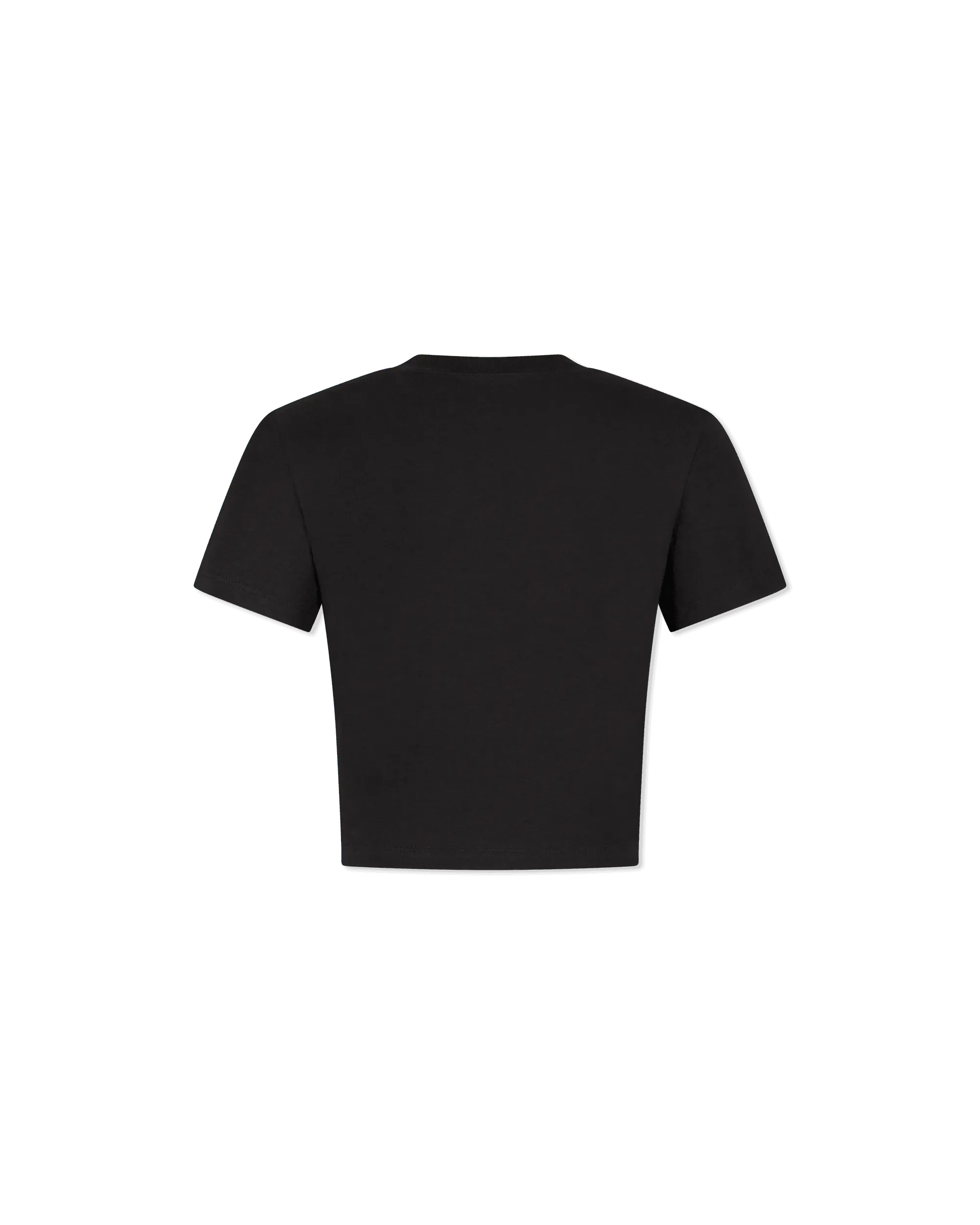 Glitter V-Emblem Cropped T-Shirt - DIHSAN