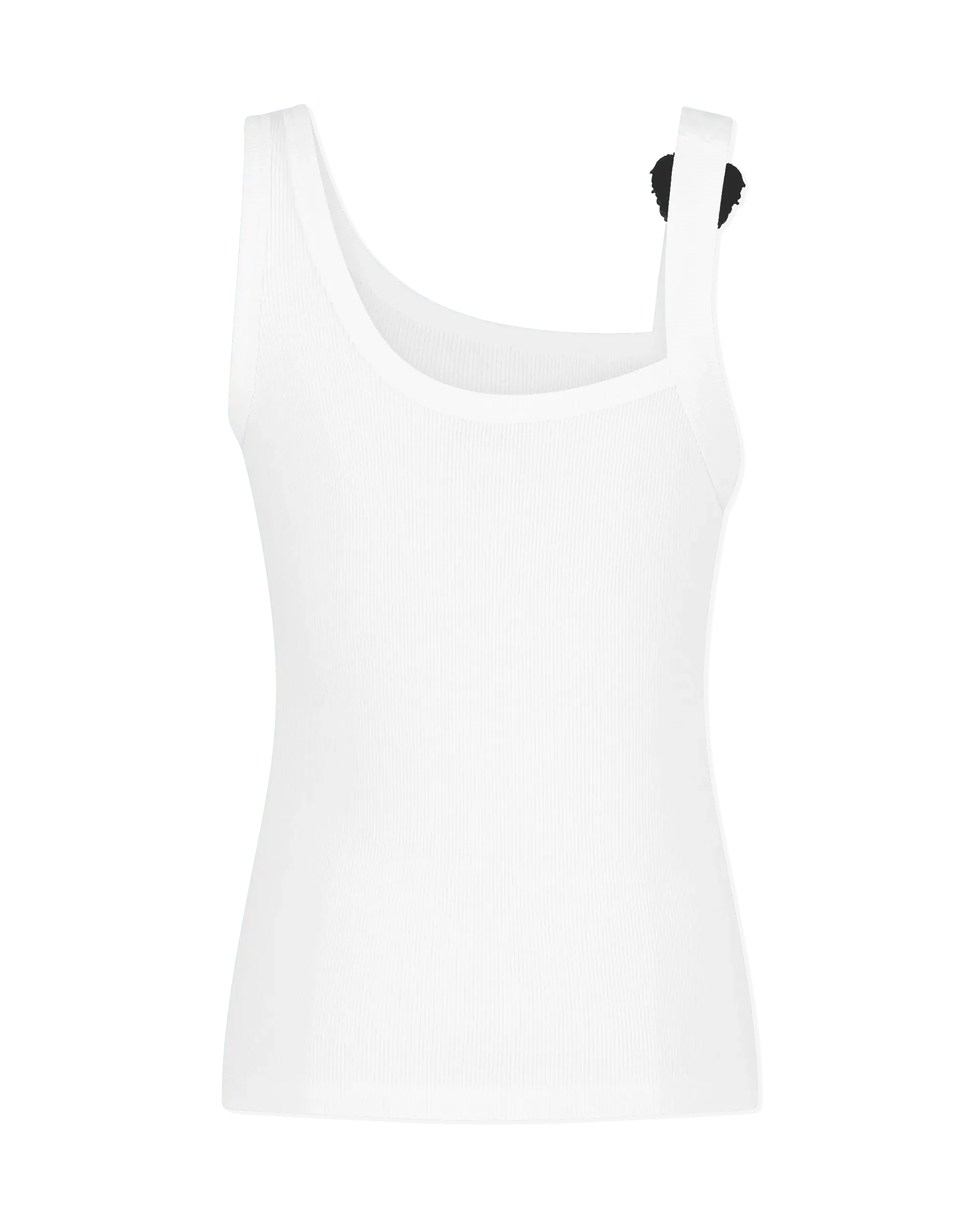 Baroque Buckle Ribbed Tank Top - DIHSAN