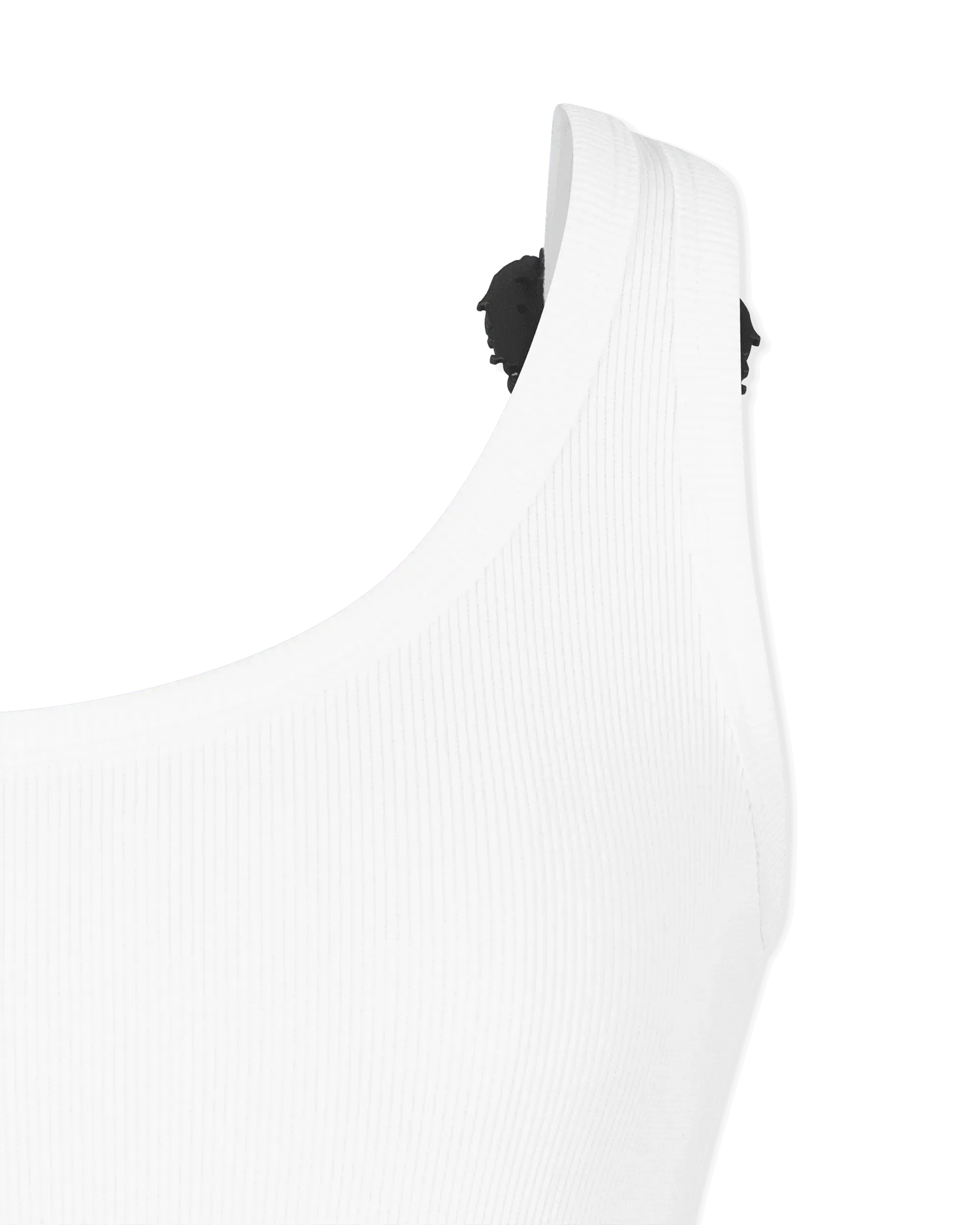 Baroque Buckle Ribbed Tank Top - DIHSAN