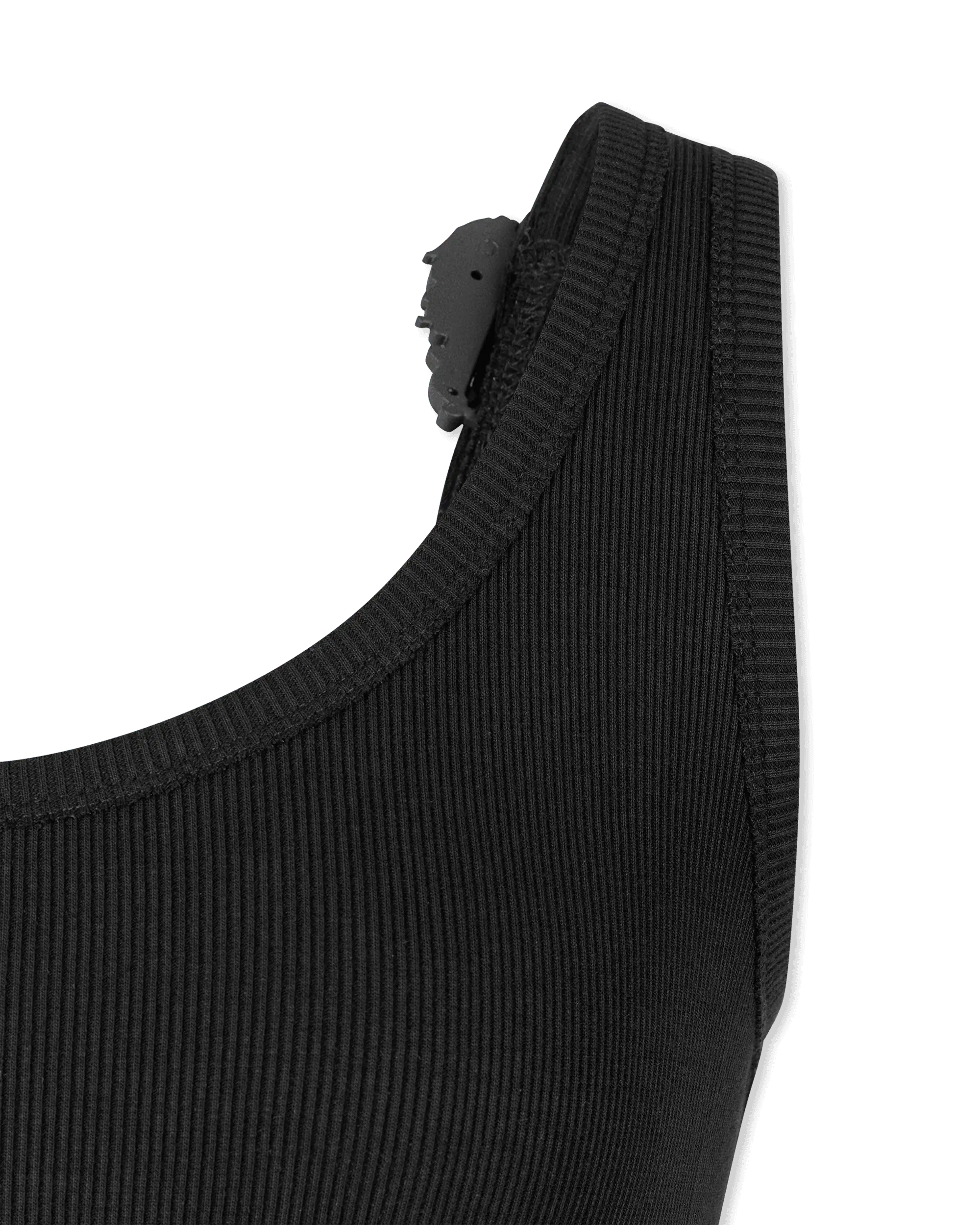 Baroque Buckle Ribbed Tank Top - DIHSAN