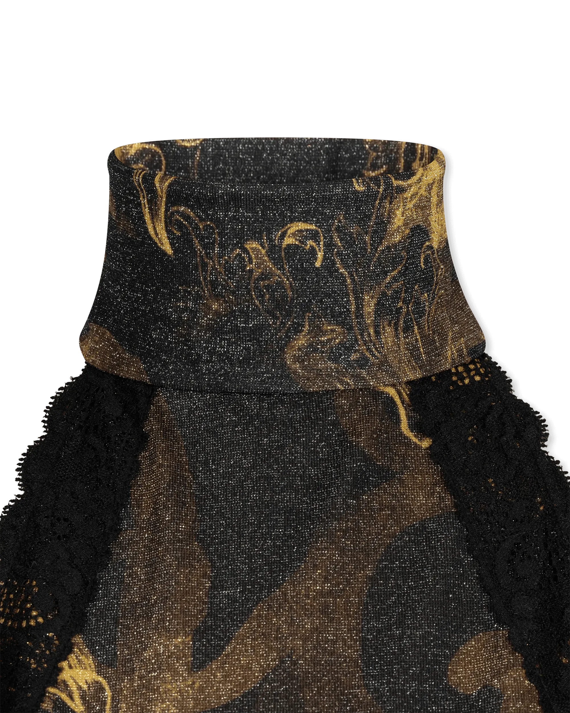 Watercolor Baroque Couture Halterneck Top - DIHSAN