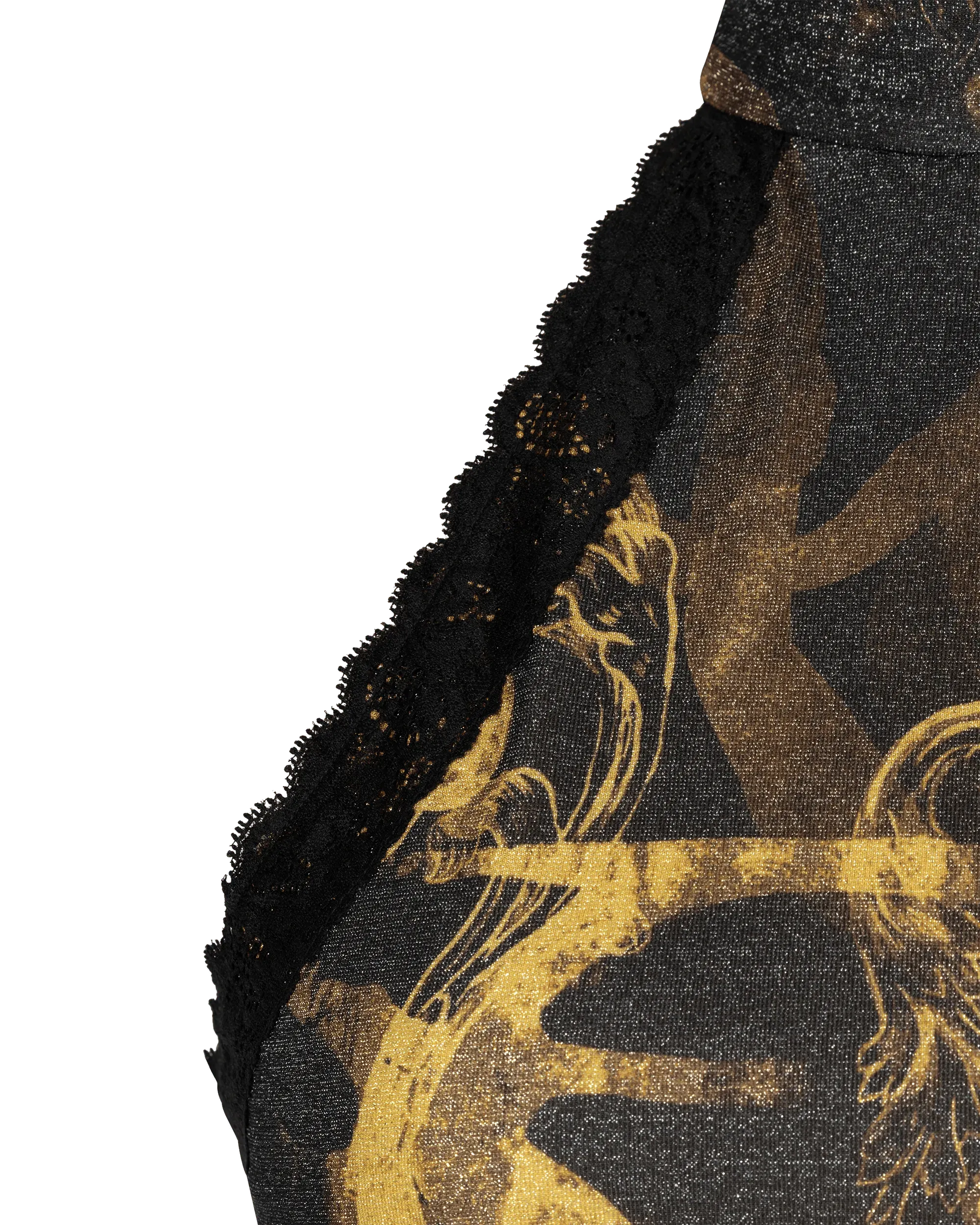 Watercolor Baroque Couture Halterneck Top - DIHSAN