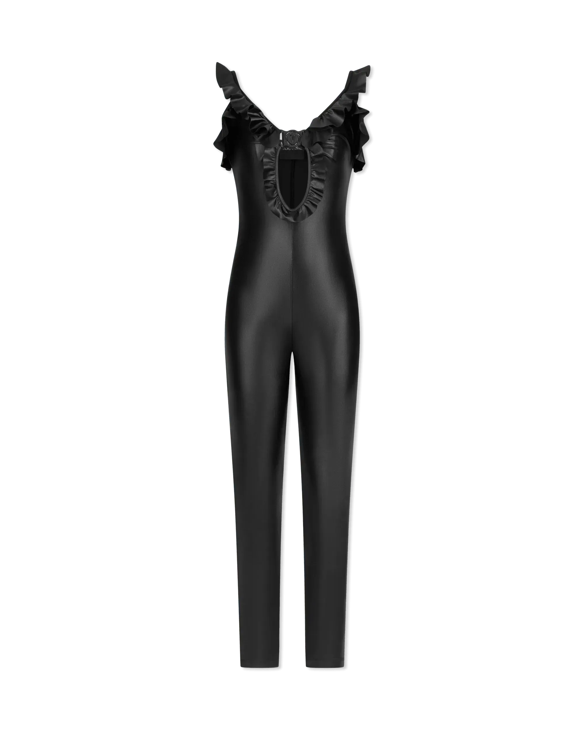 Ruffled Cut-Out Sleeveless Jumpsuit - DIHSAN