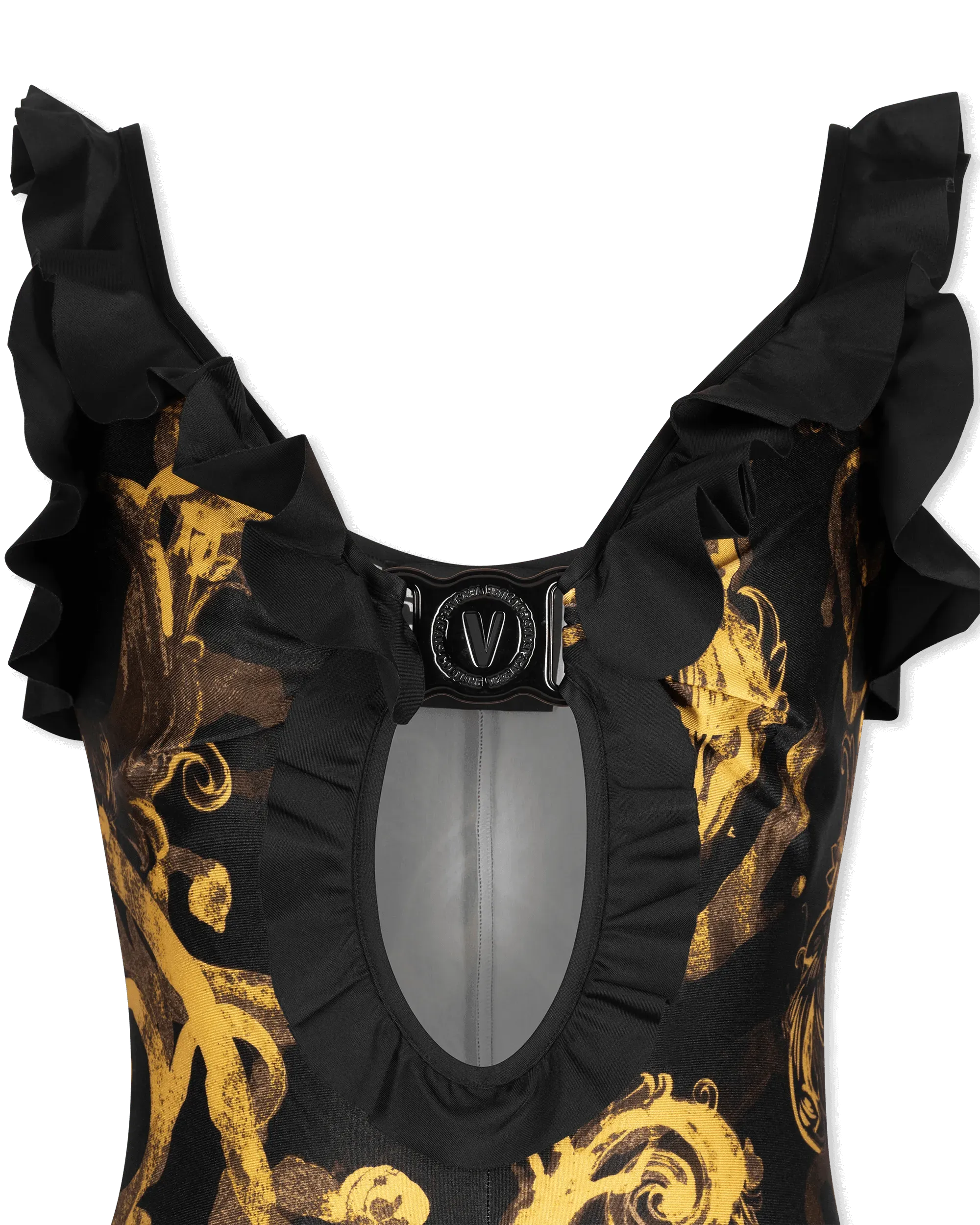 Watercolor Baroque Cut-Out Sleeveless Jumpsuit - DIHSAN