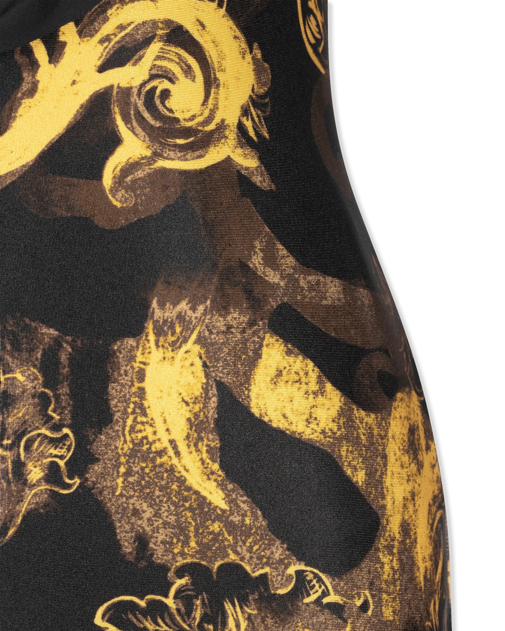 Watercolor Baroque Cut-Out Sleeveless Jumpsuit - DIHSAN