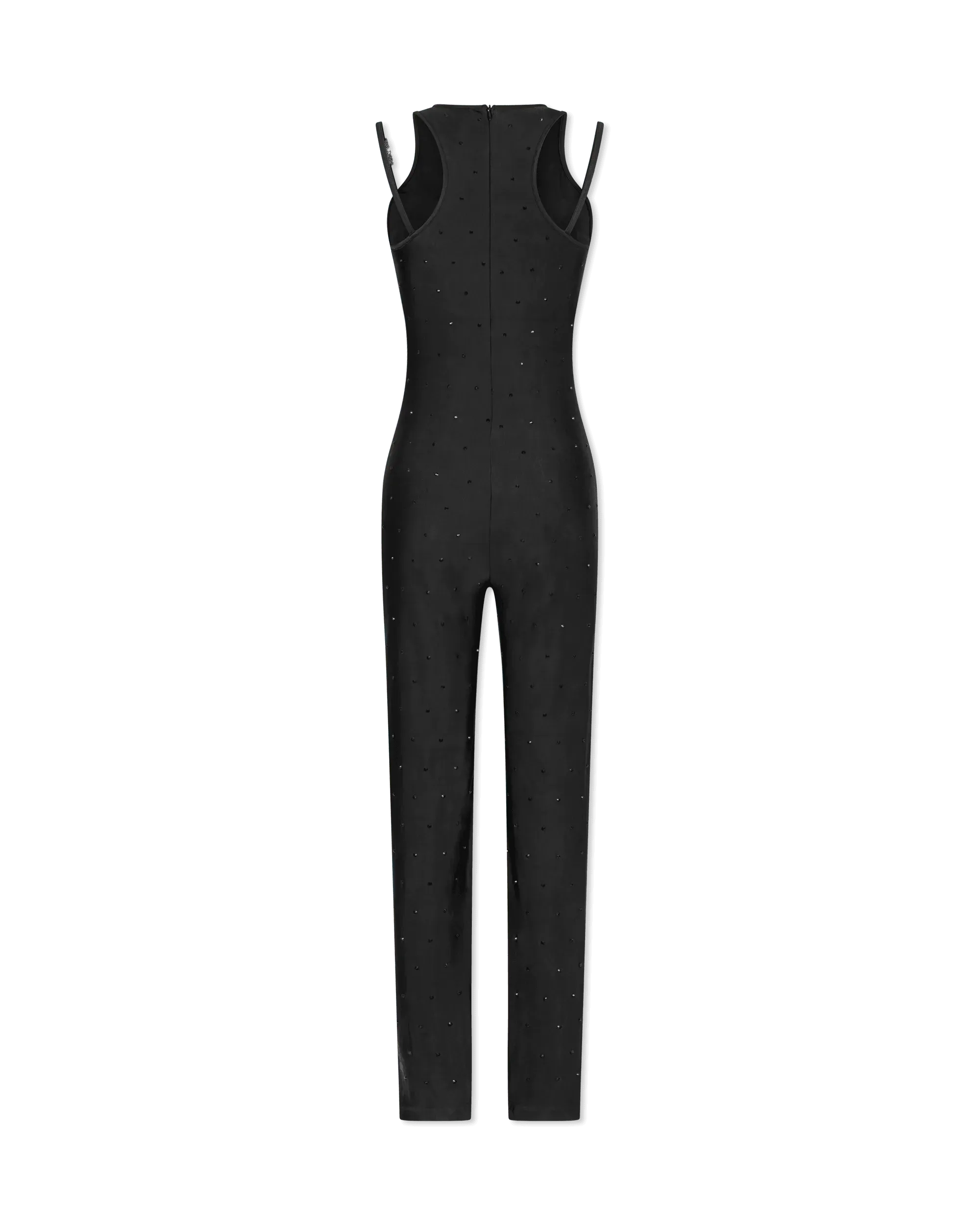 Crystal Embellished Halterneck Jumpsuit - DIHSAN