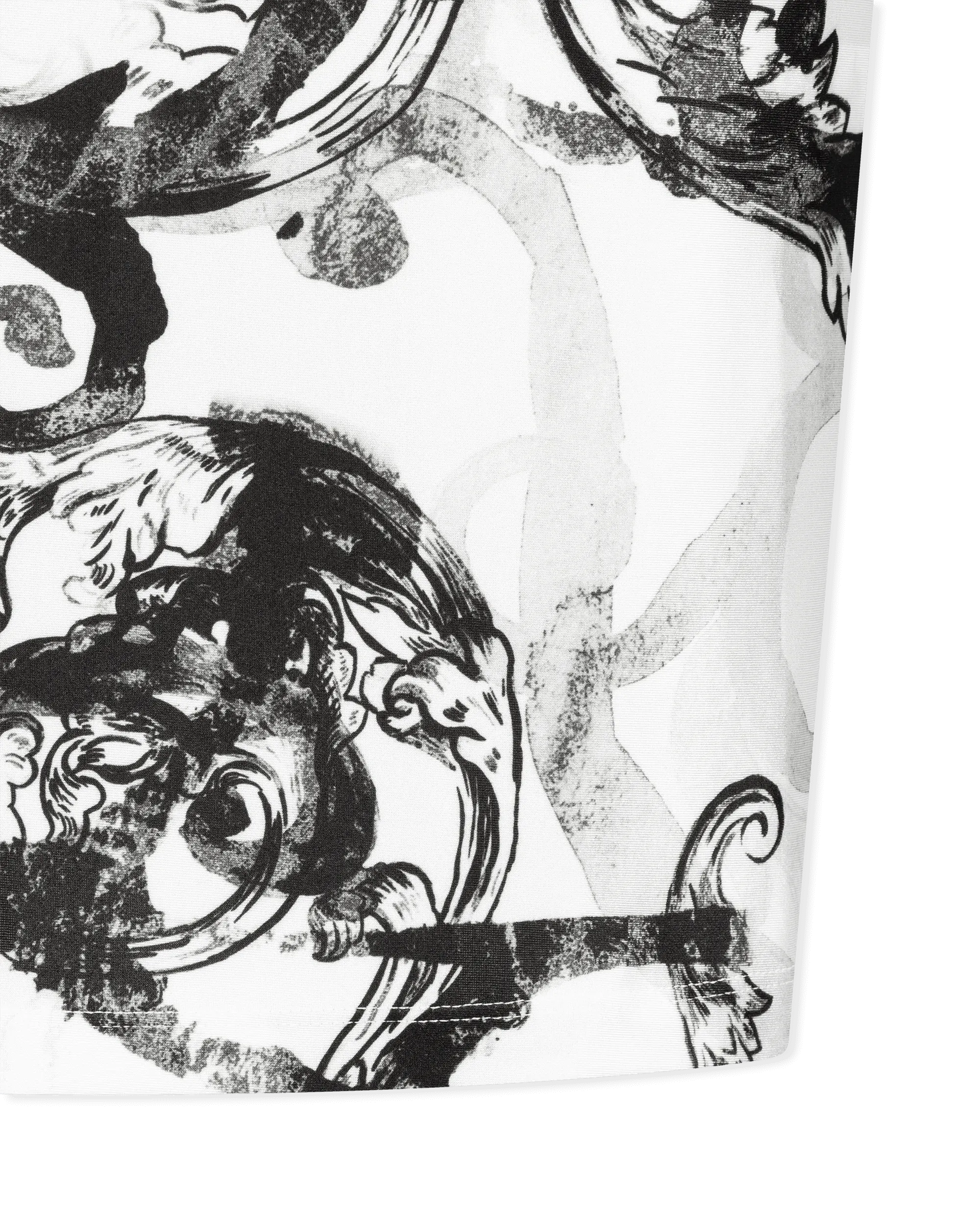 Watercolor Baroque Printed Double Strap Mini Dress - DIHSAN