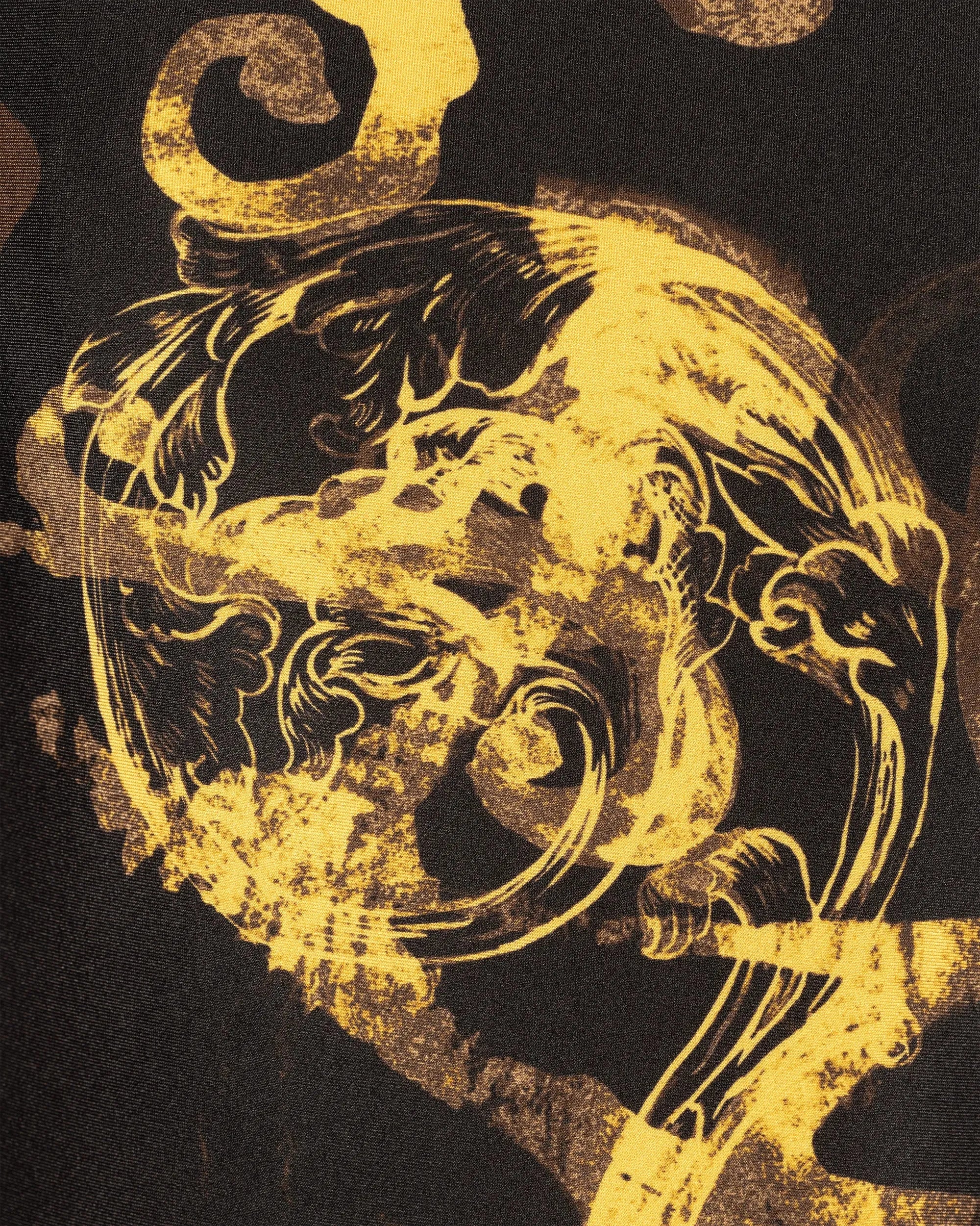 Watercolor Baroque Printed Double Strap Mini Dress - DIHSAN