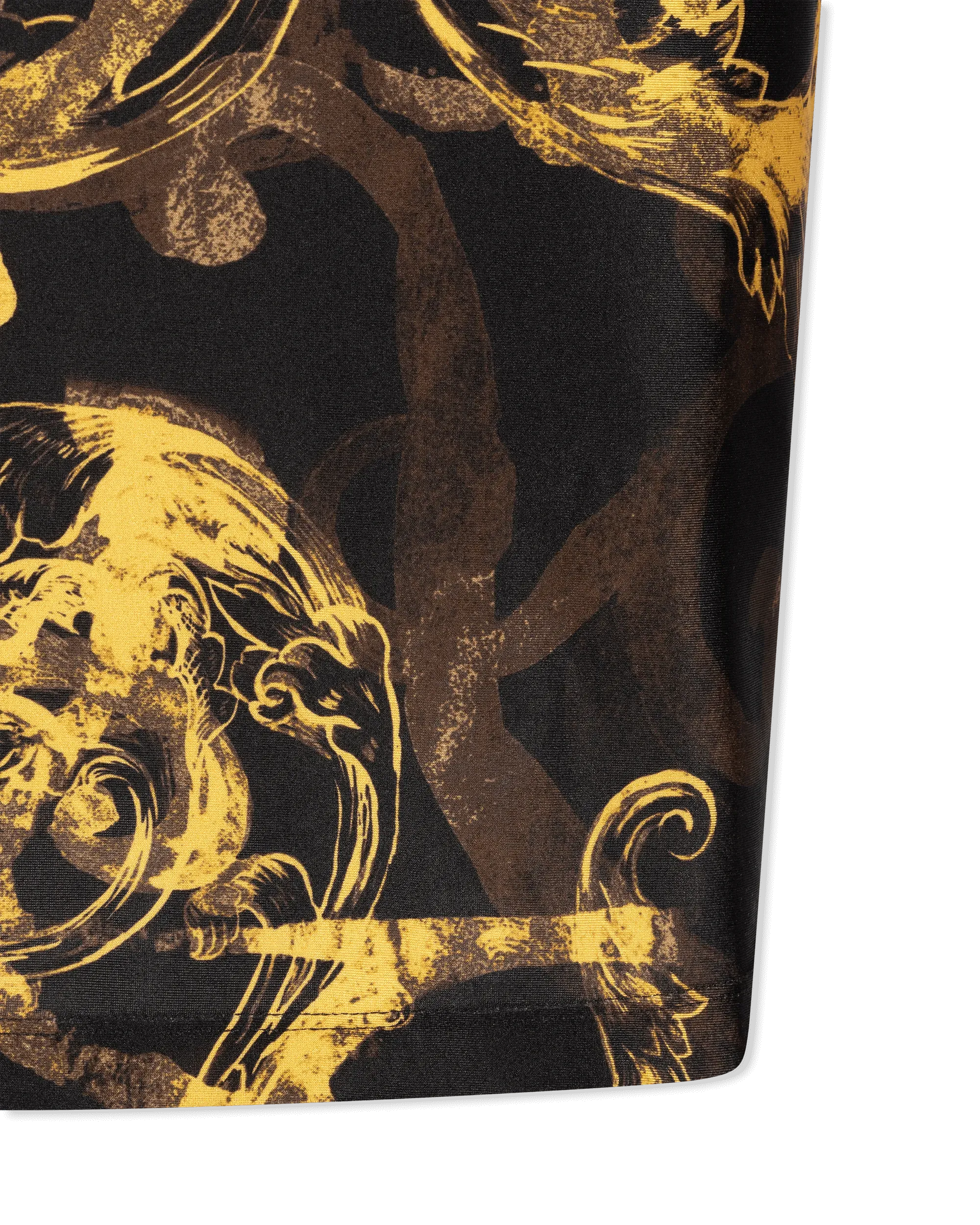 Watercolor Baroque Printed Double Strap Mini Dress - DIHSAN