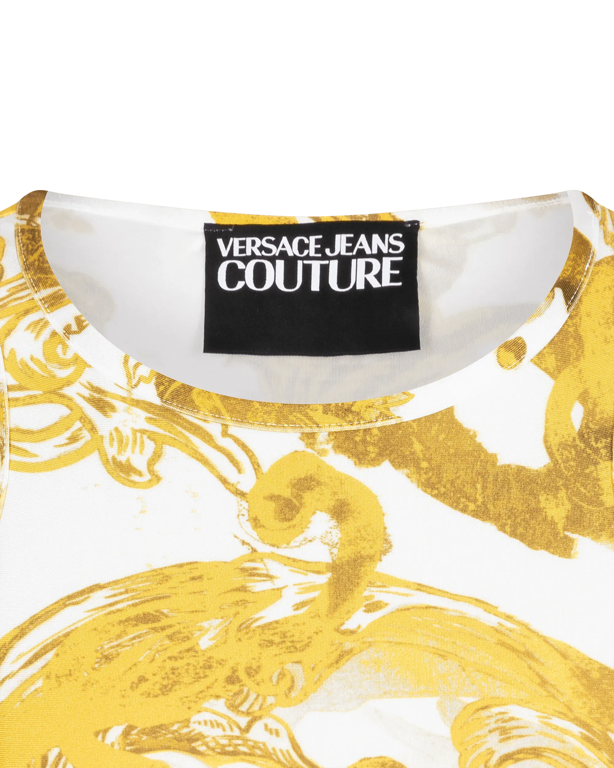 Watercolor Baroque Printed Double Strap Mini Dress - DIHSAN