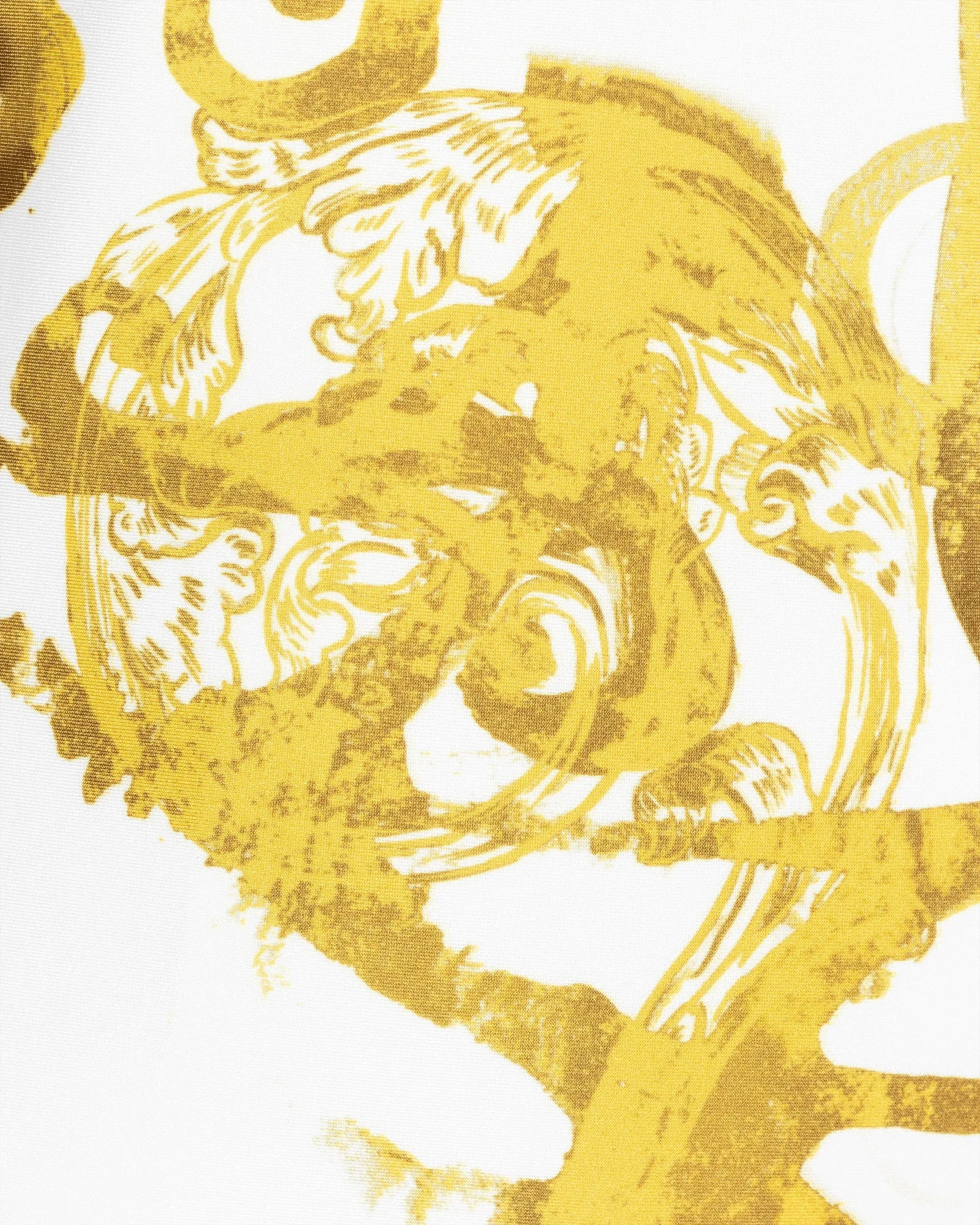 Watercolor Baroque Printed Double Strap Mini Dress - DIHSAN