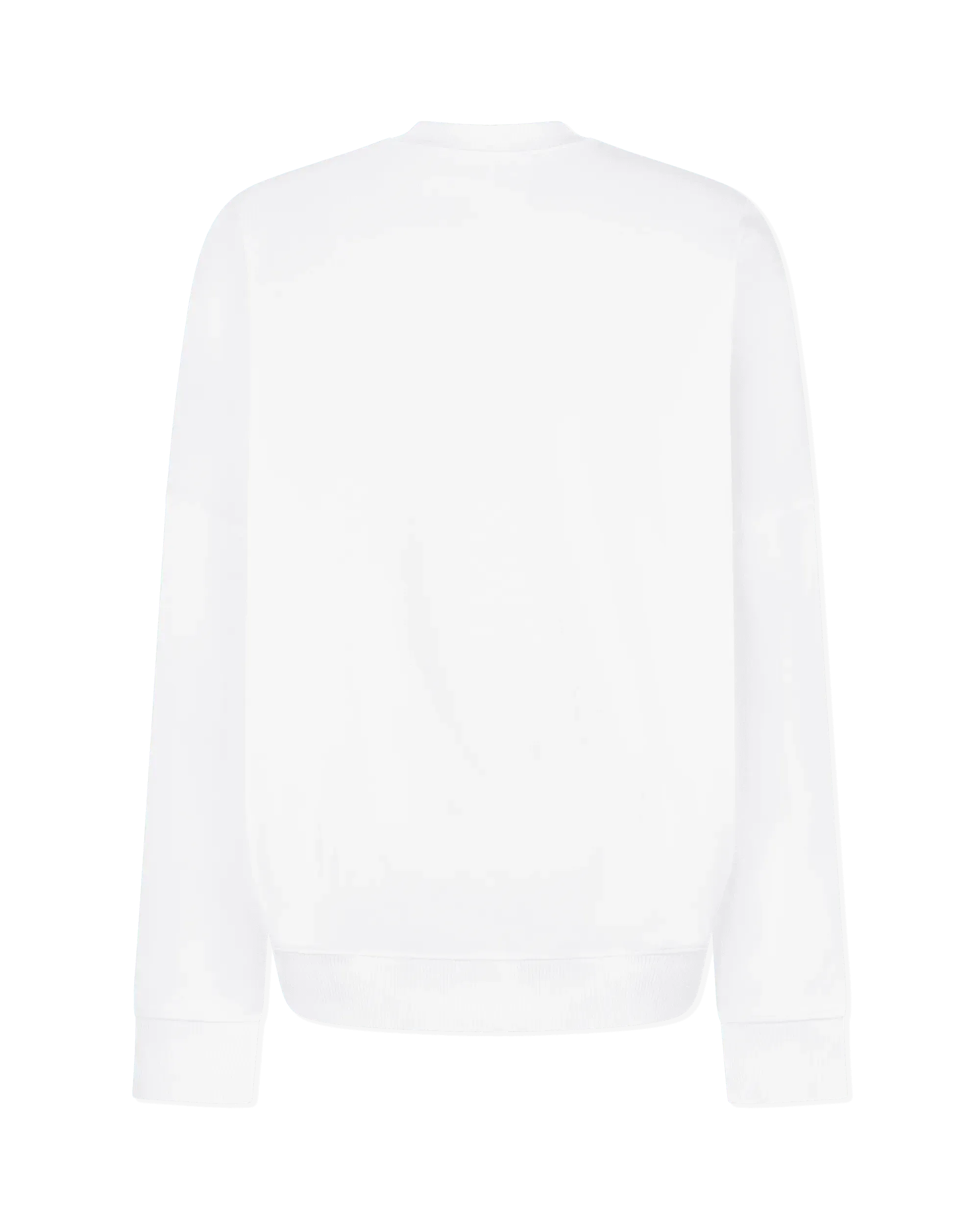 High-Low Hem Institutional Logo Print Sweatshirt - DIHSAN