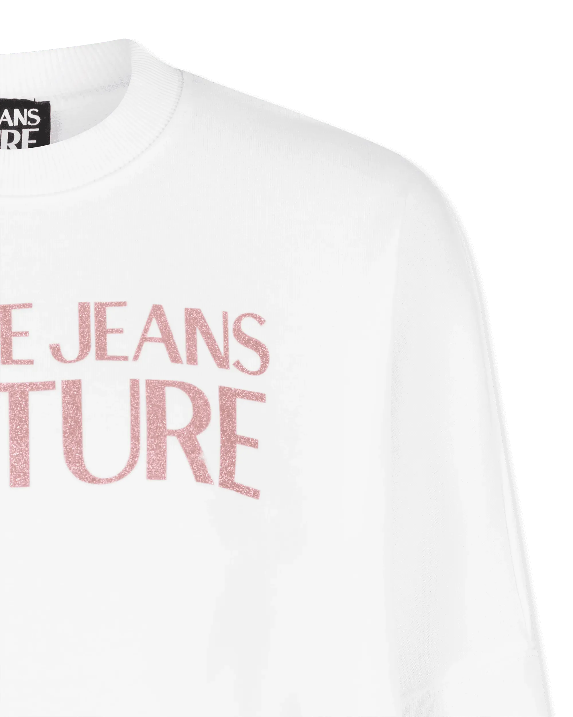 High-Low Hem Institutional Logo Print Sweatshirt - DIHSAN