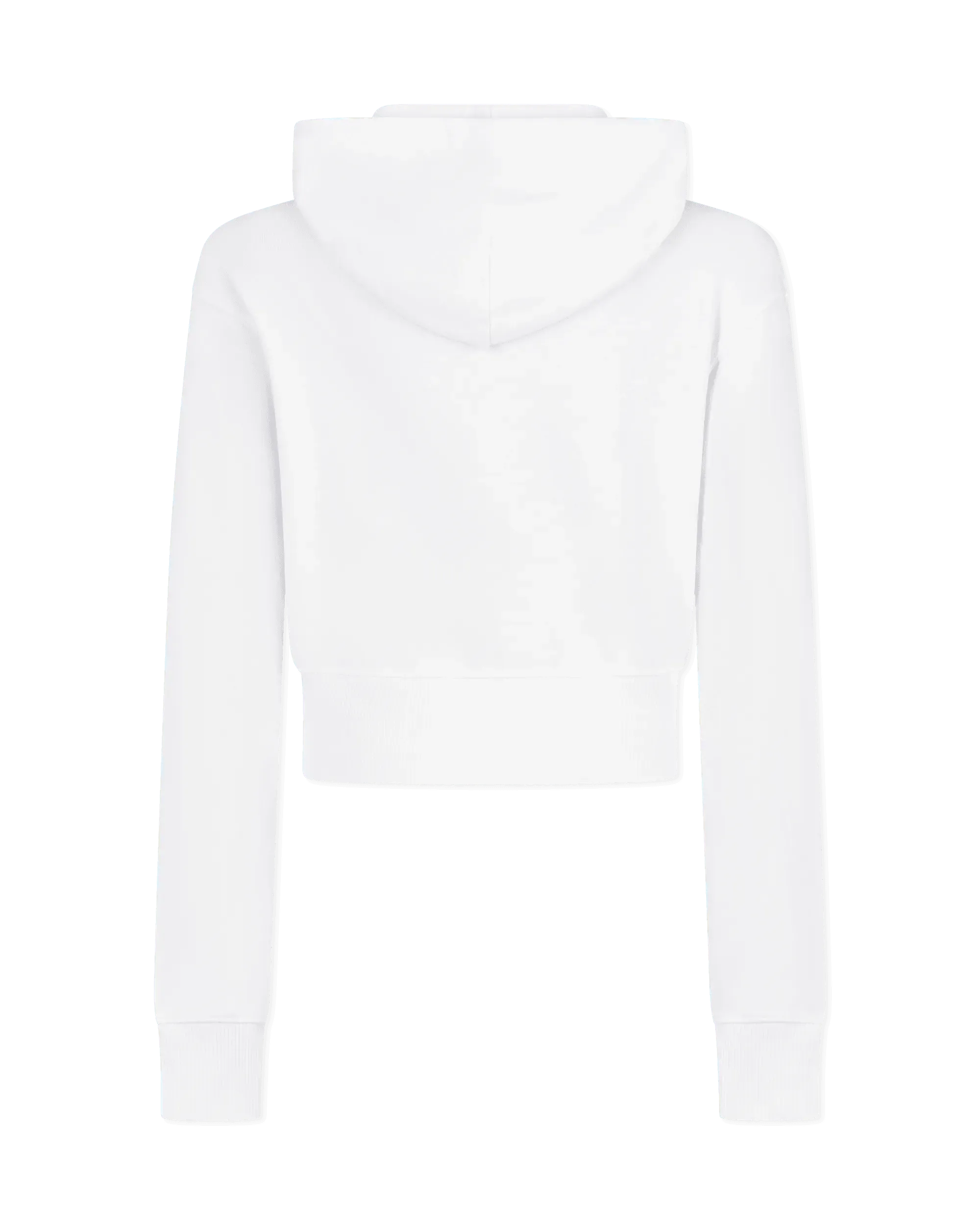 Glitter V-Emblem Cropped Hoodie - DIHSAN