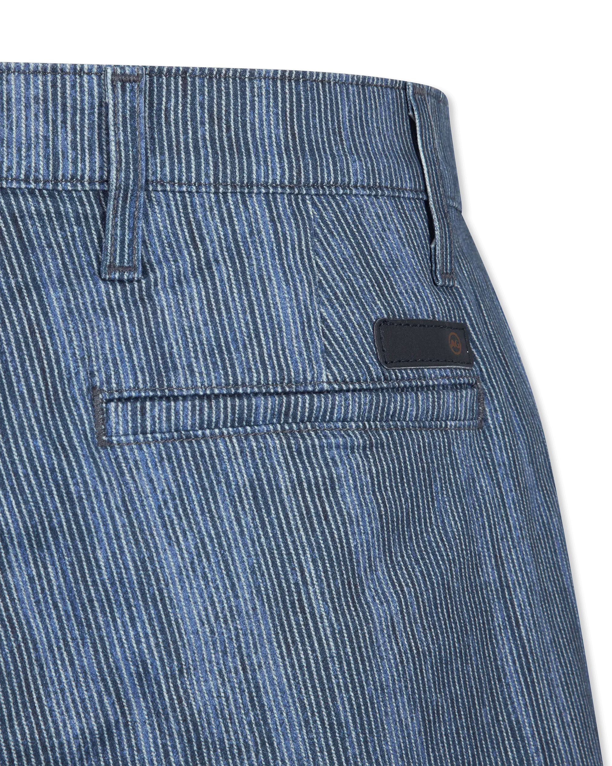 Wanderer Slim Striped Trouser Short - DIHSAN