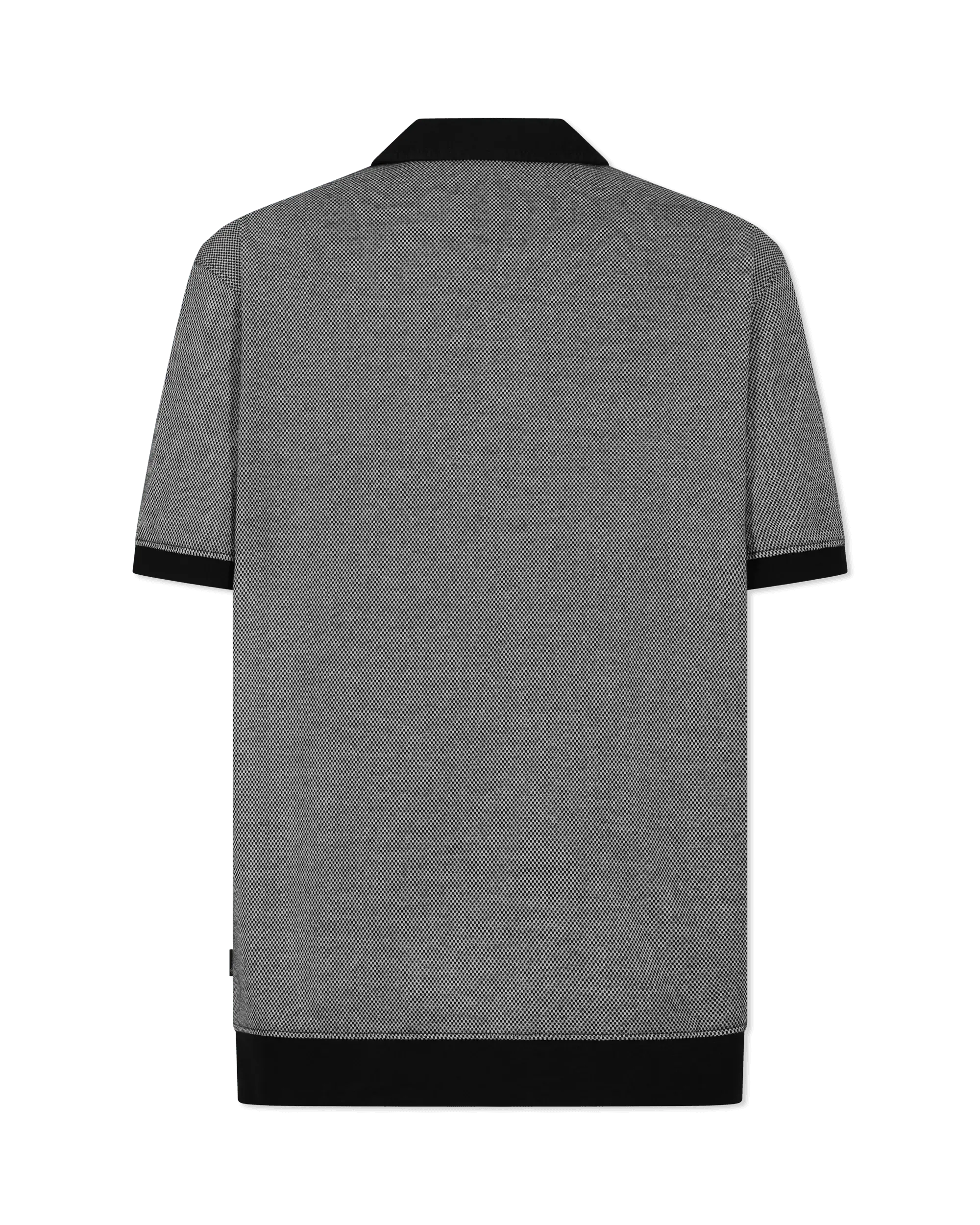 Bryce Johnny Collar Mini Check Polo Shirt - DIHSAN