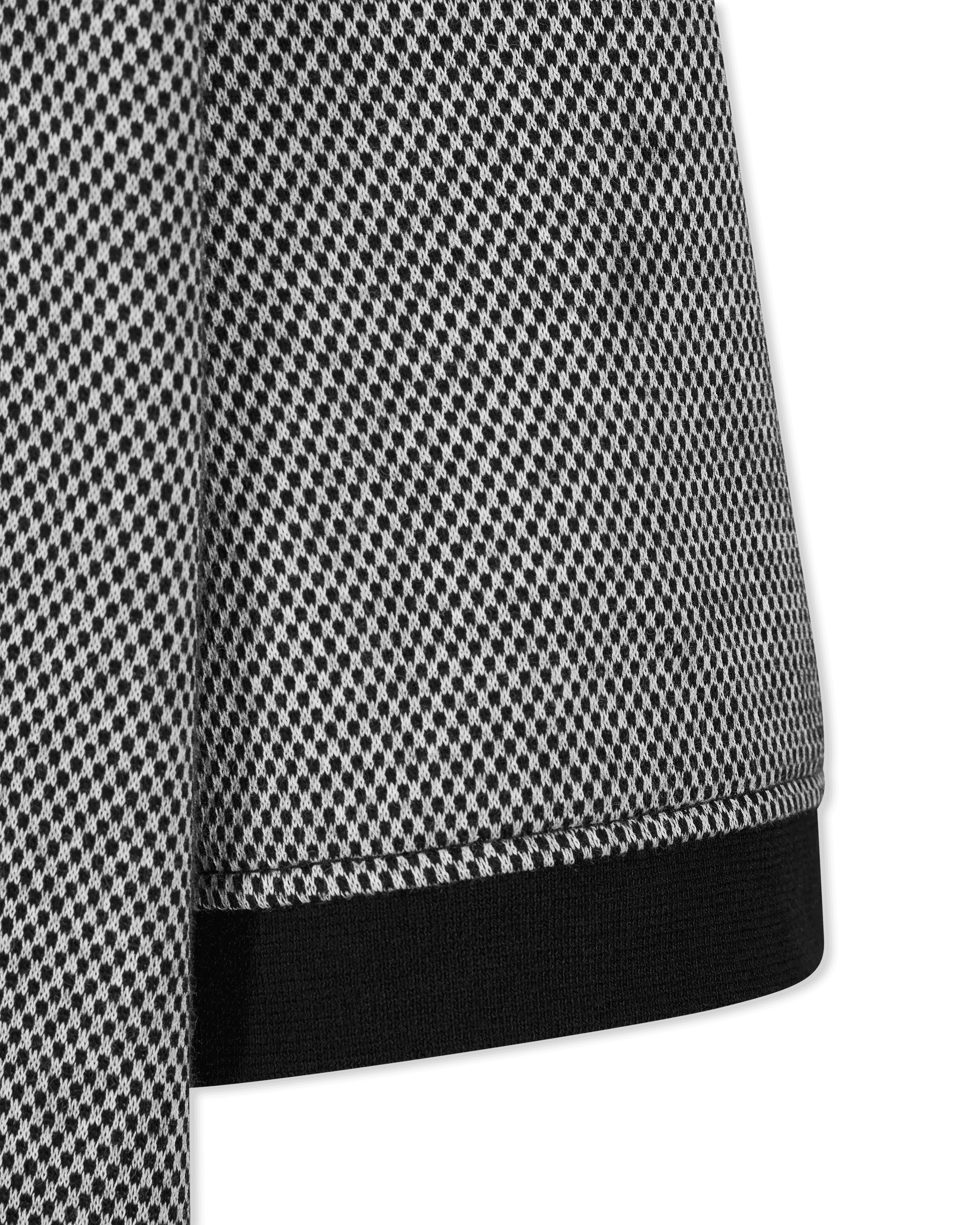 Bryce Johnny Collar Mini Check Polo Shirt - DIHSAN