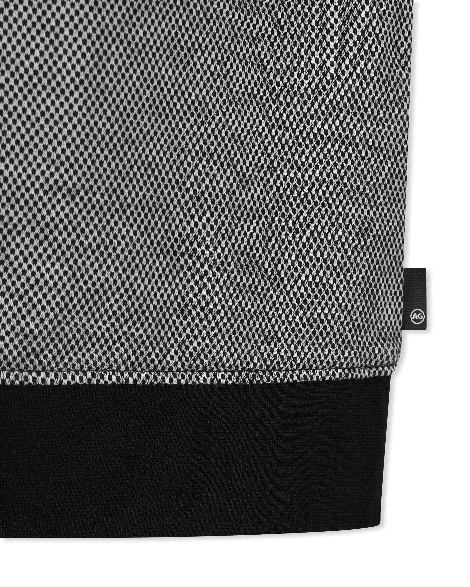 Bryce Johnny Collar Mini Check Polo Shirt - DIHSAN