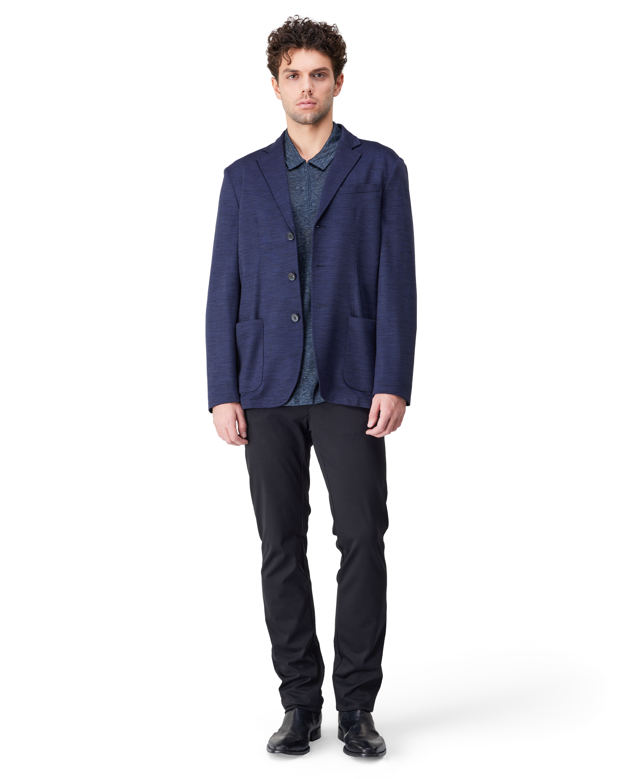Jersey D-Constructed Casual Jacket