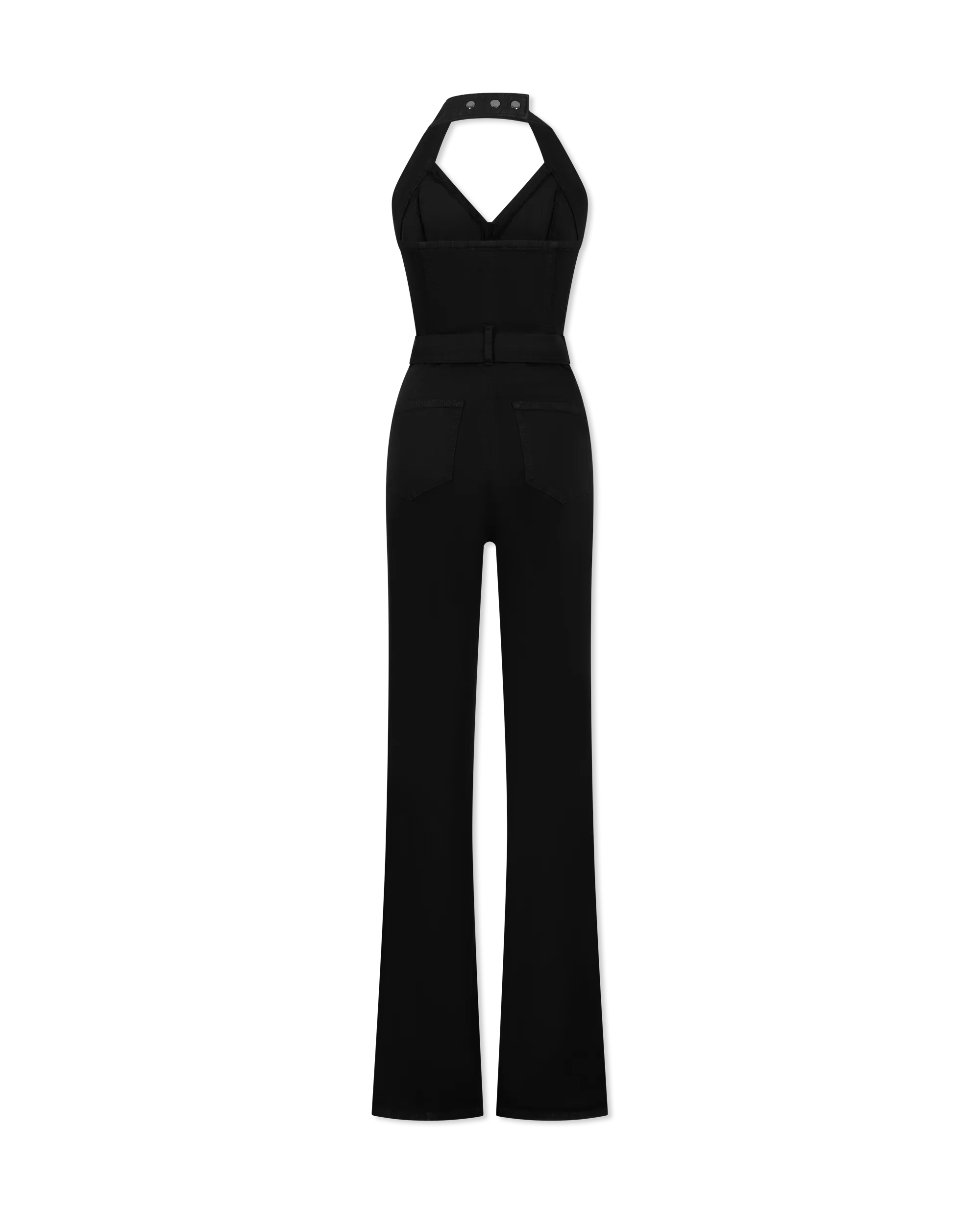 Manhattan Halter Denim Jumpsuit - DIHSAN