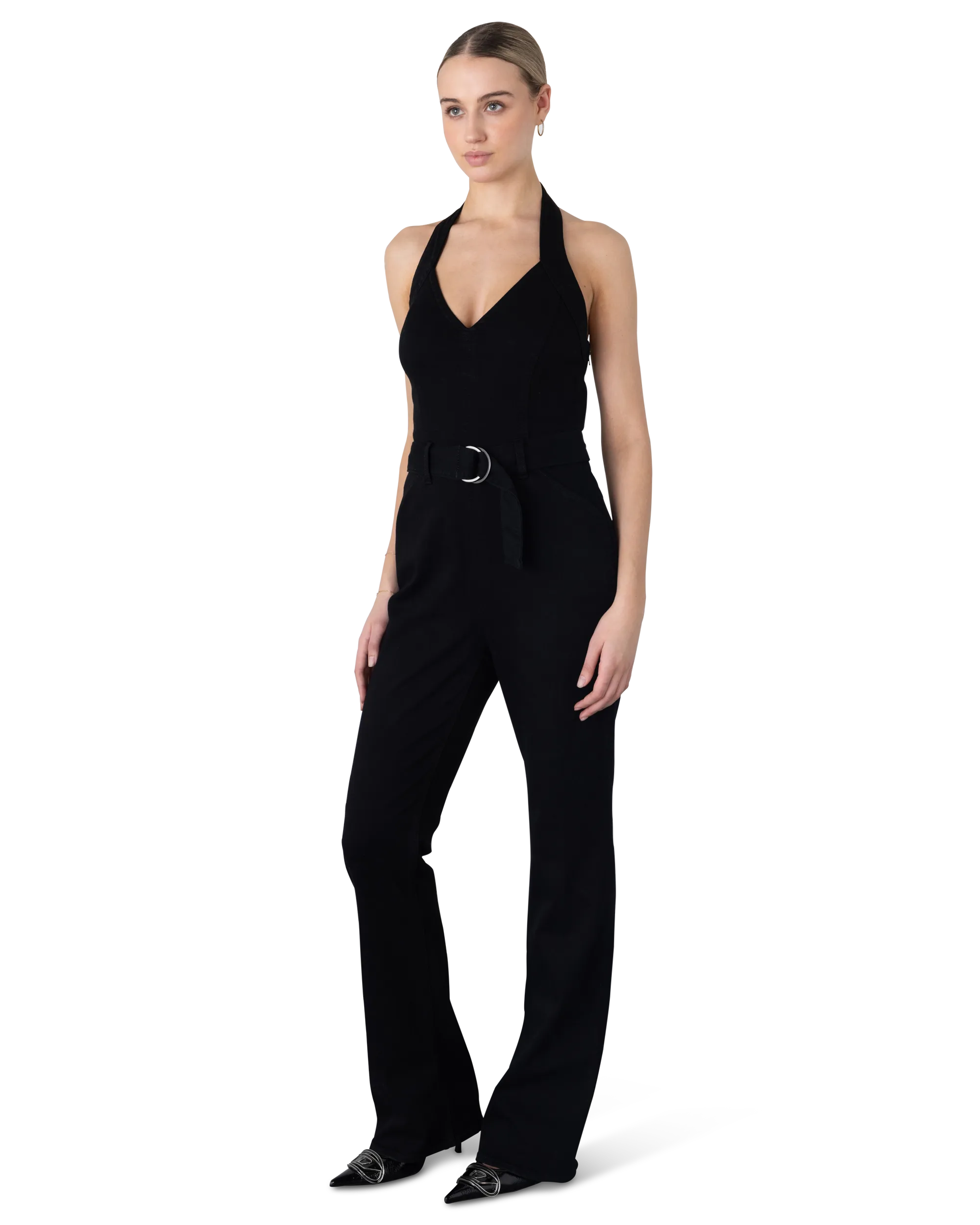 Manhattan Halter Denim Jumpsuit