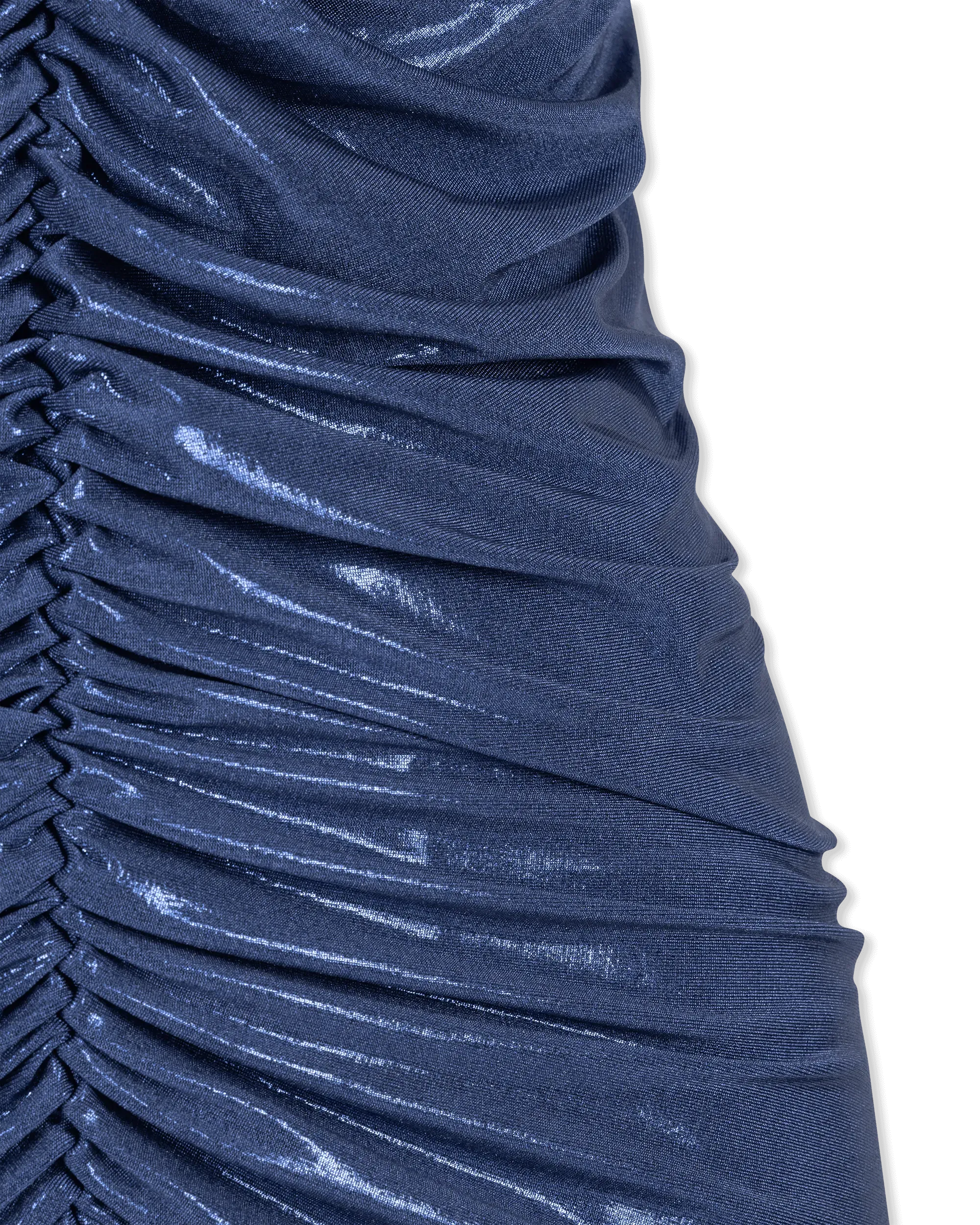 Strapless Shirred Front to Knee Dress - DIHSAN