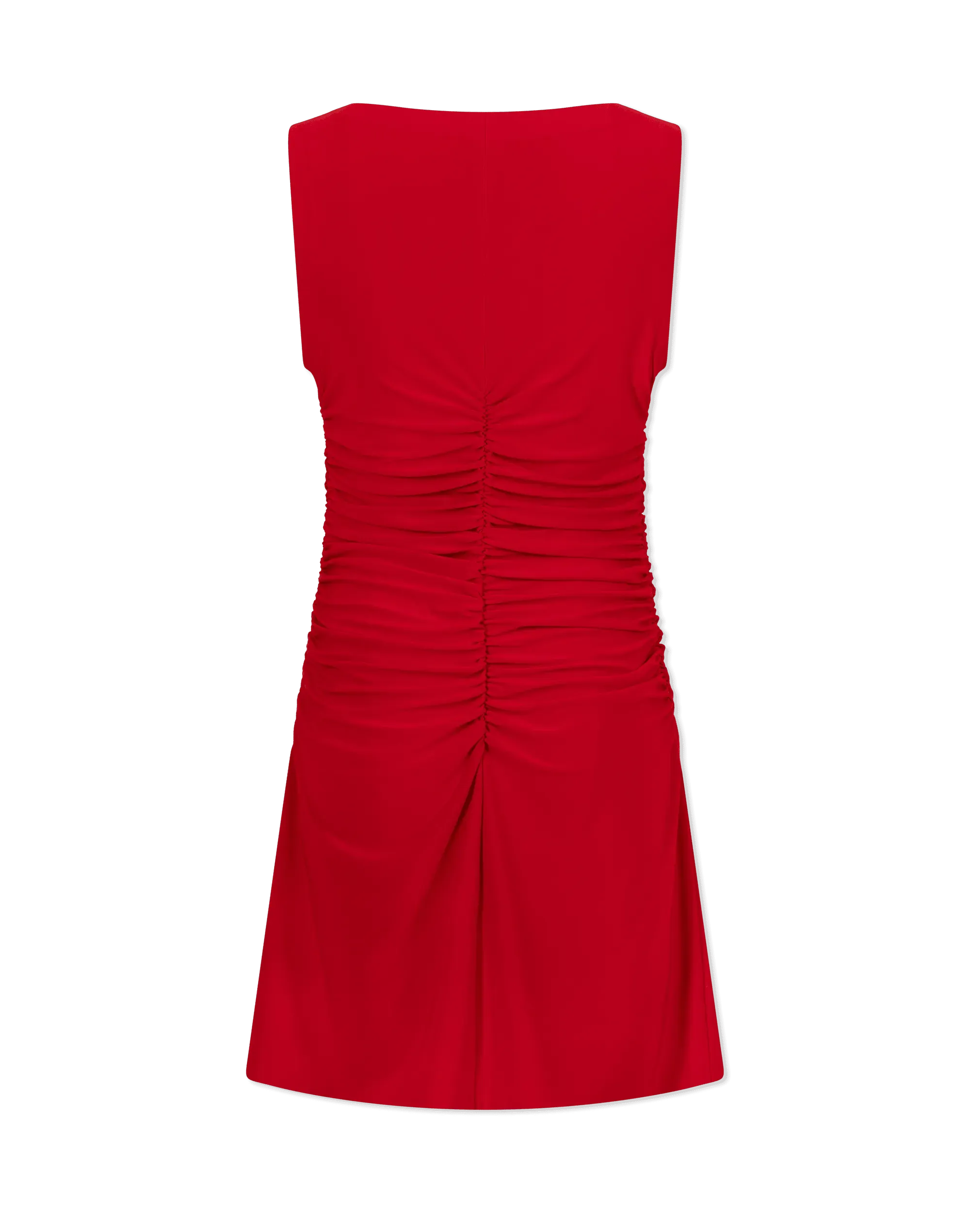 Sleeveless Shirred Waist Mini Dress - DIHSAN