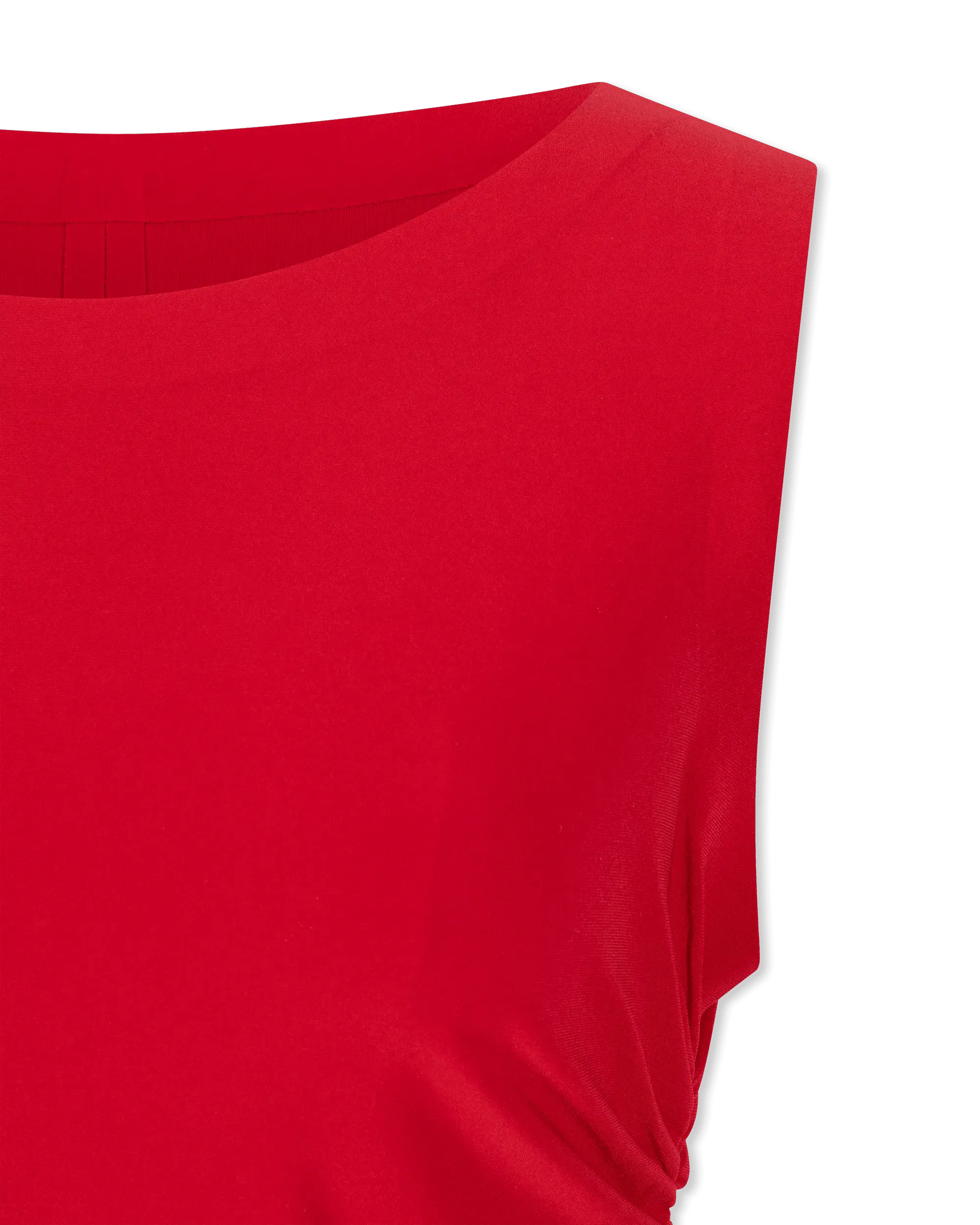 Sleeveless Shirred Waist Mini Dress - DIHSAN
