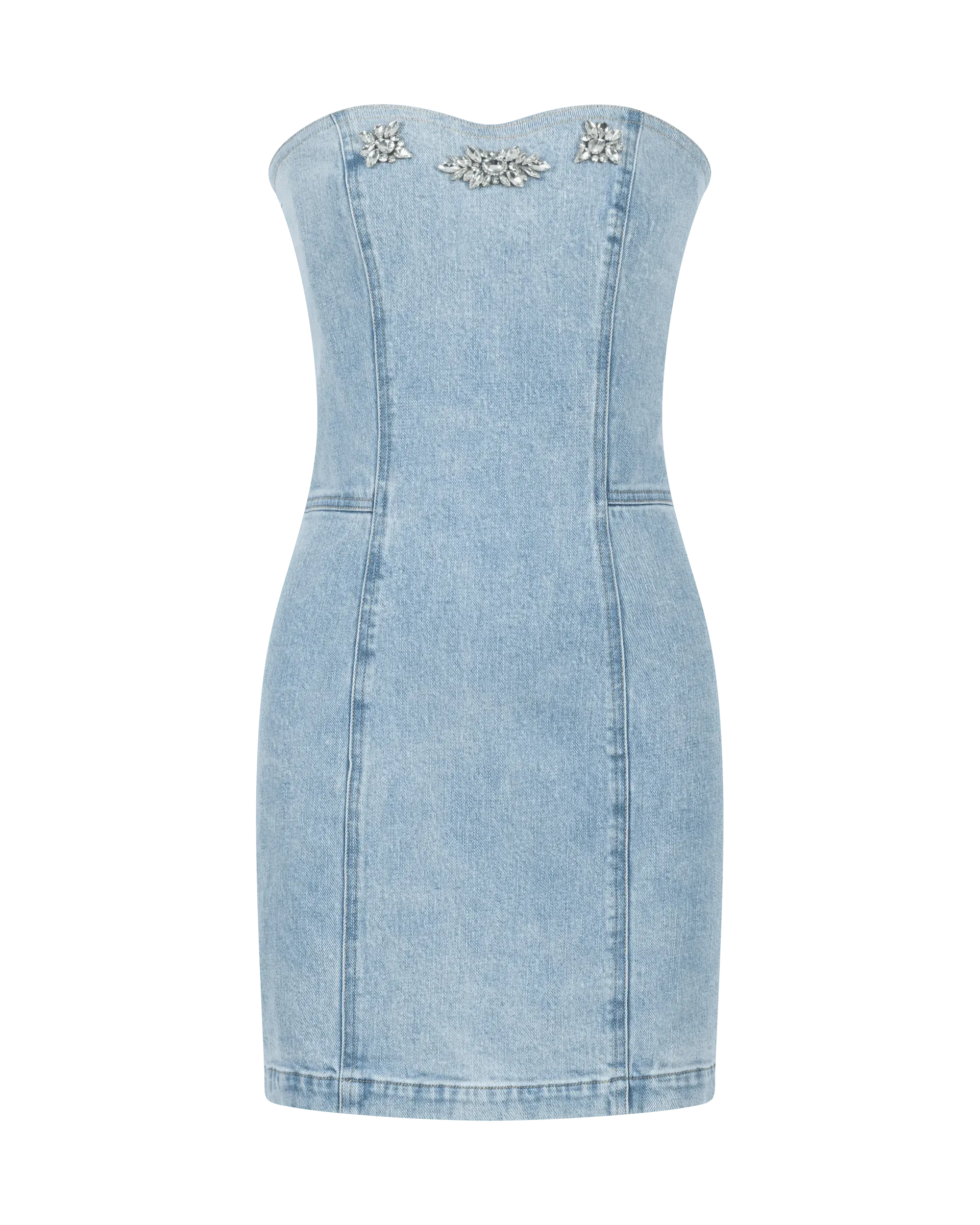 Generation Love Idara Crystal Denim Dress - DIHSAN